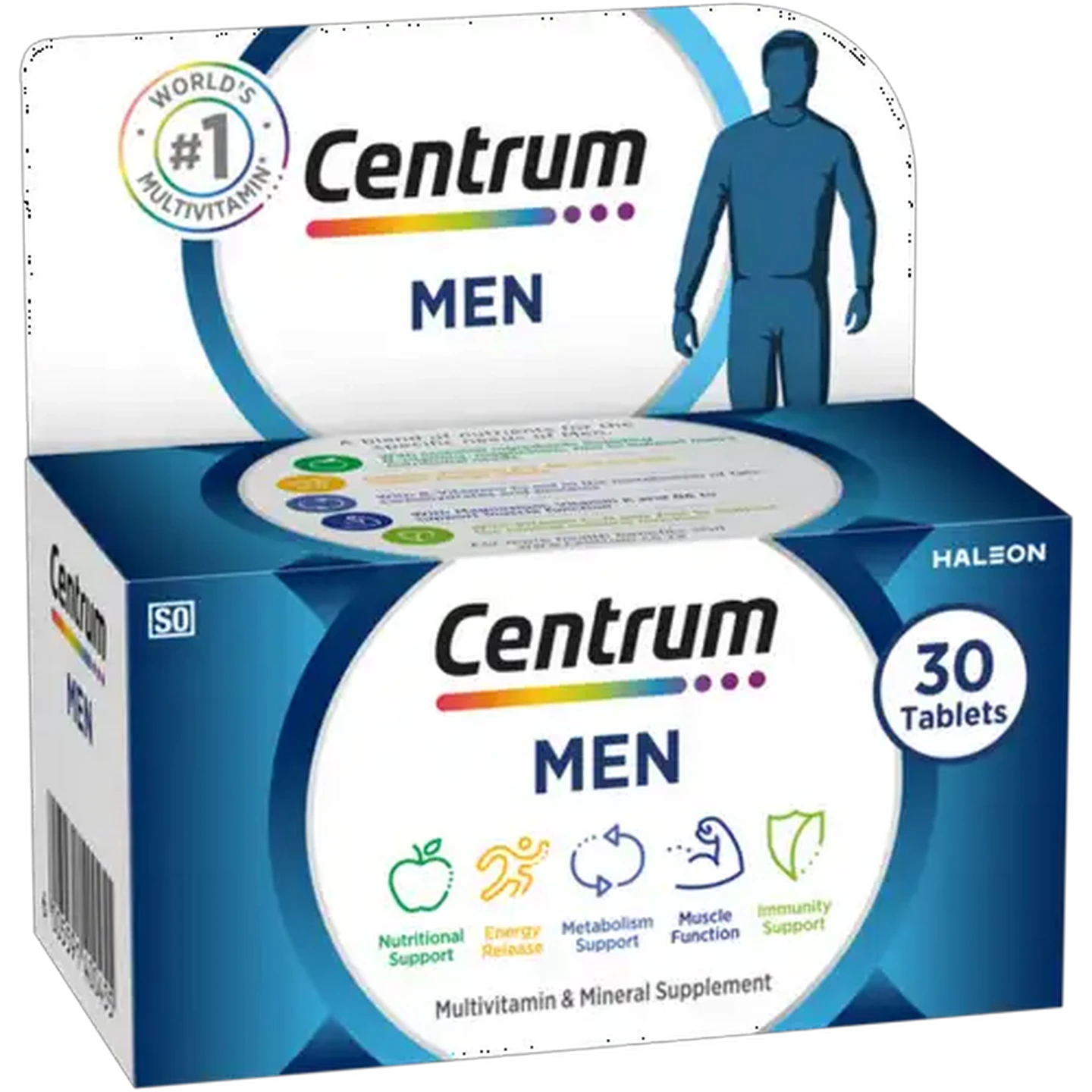 Image of Centrum Men Multivitamin & Mineral Supplement Tablets 30 Pack