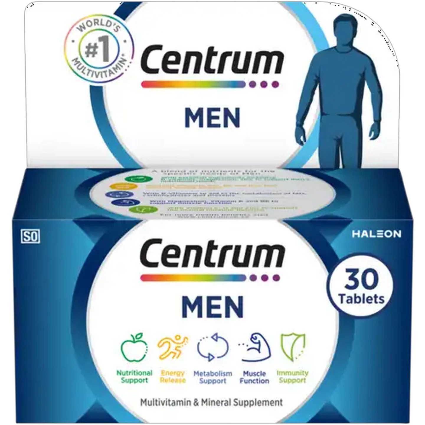 Image of Centrum Men Multivitamin & Mineral Supplement Tablets 30 Pack