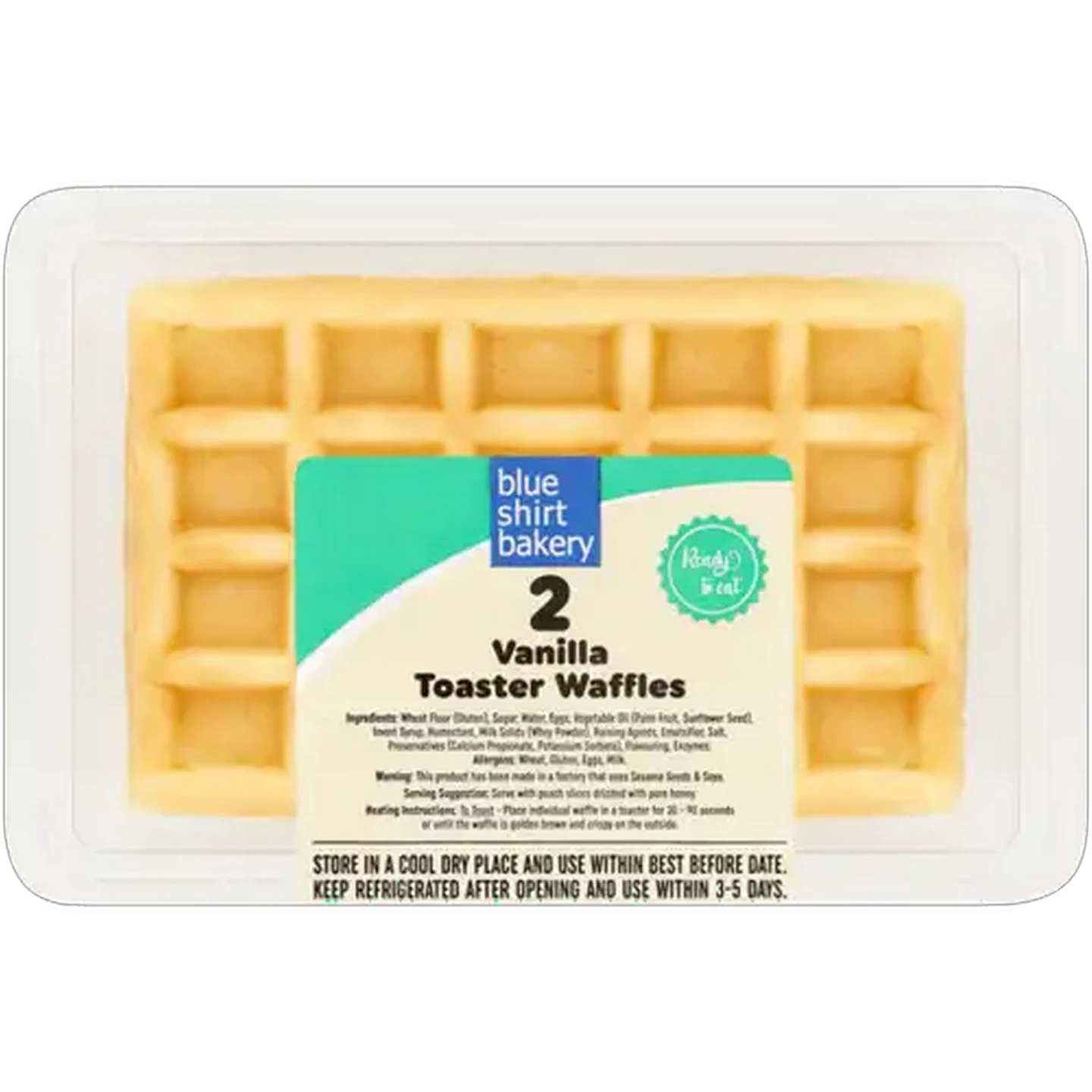 Image of Blue Shirt Bakery Rectangle Toaster Waffles 2 Pack