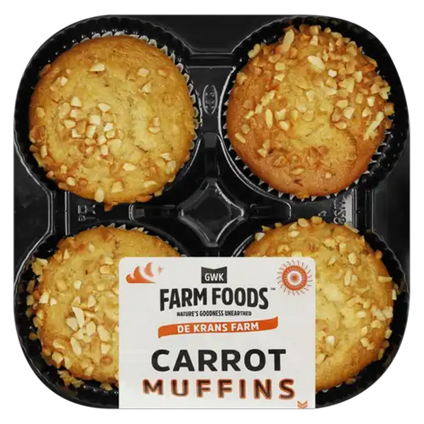 Image of GWK Farm Foods Carrot Flavoured Muffins 4 Pack