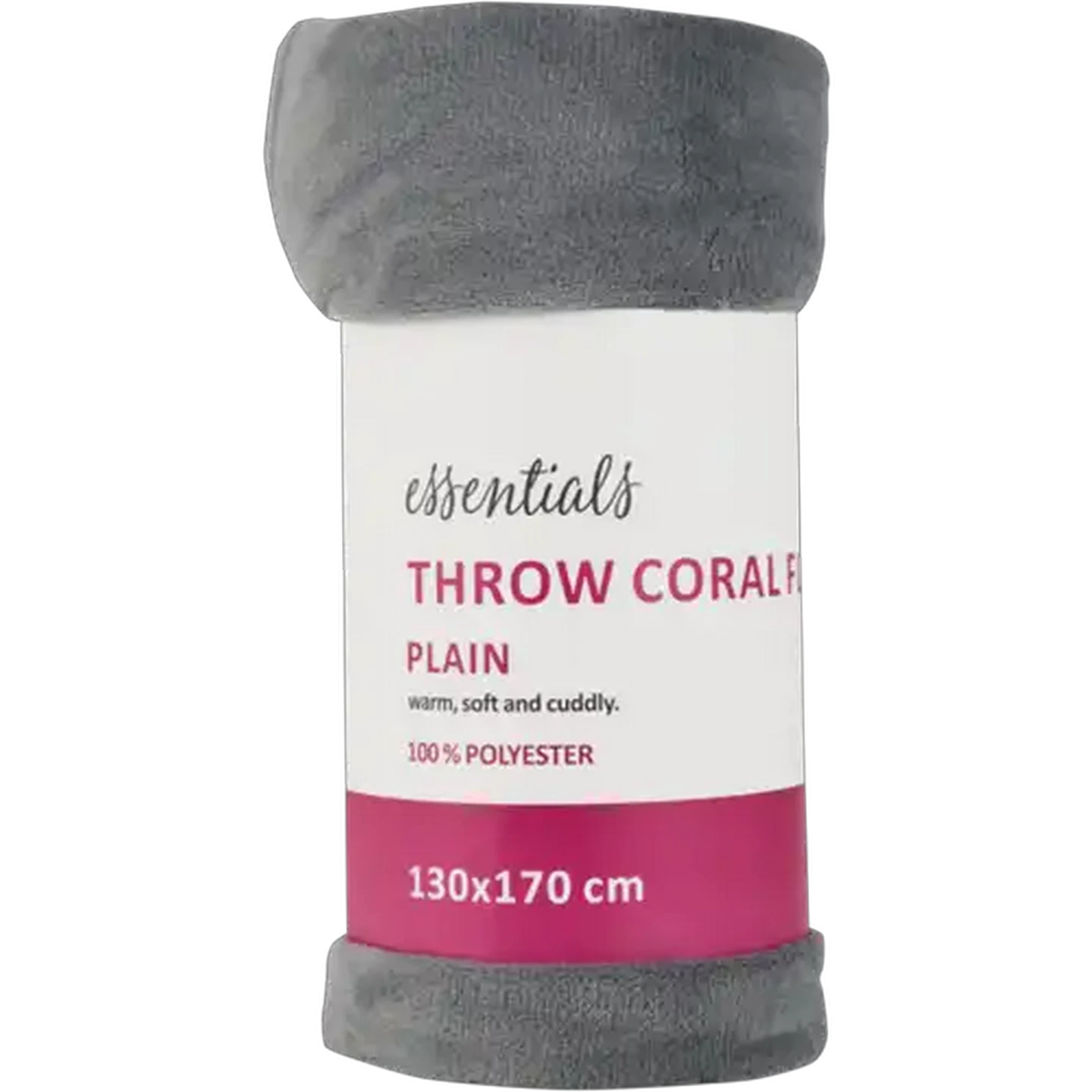 Image of Essentials Coral Fleece Throw Blanket 130 x 170cm (Colour May Vary)