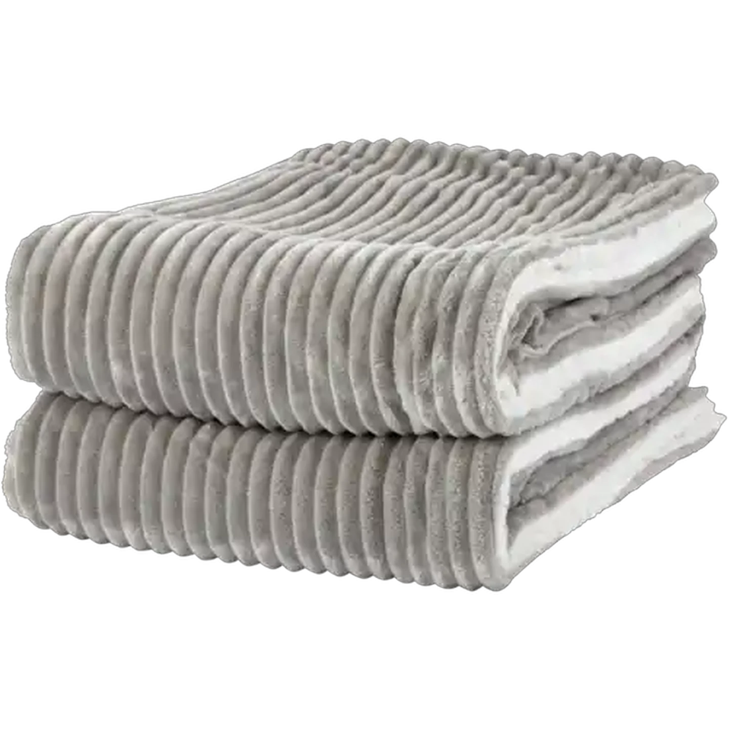 Image of Essentials Blanket Sherpa Grey Plain 150 x 200cm