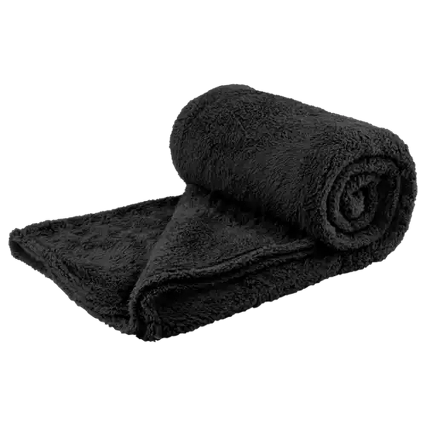 Image of Essentials Brush Sherpa Blanket 200 x 200cm (Colour May Vary)