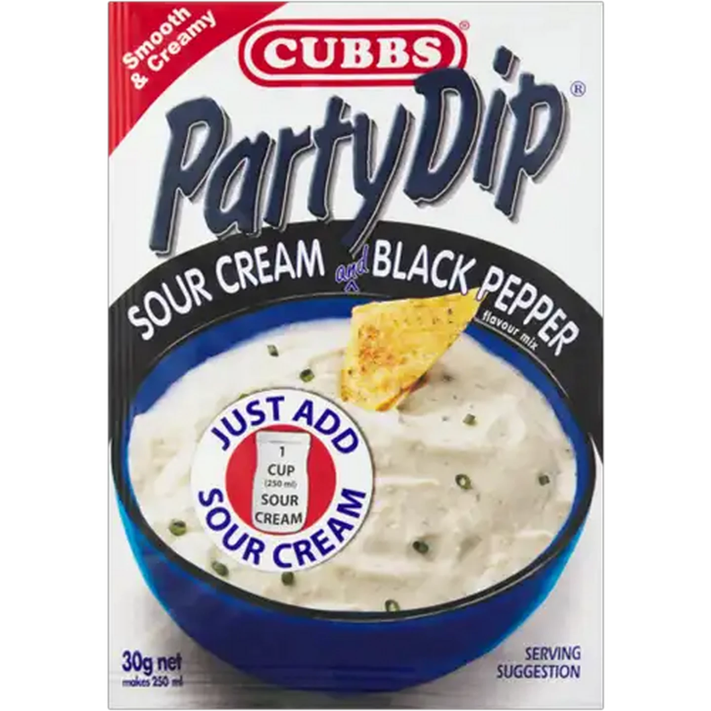 Image of Cubbs Party Dip Sour Cream & Black Pepper Flavour Mix 30g