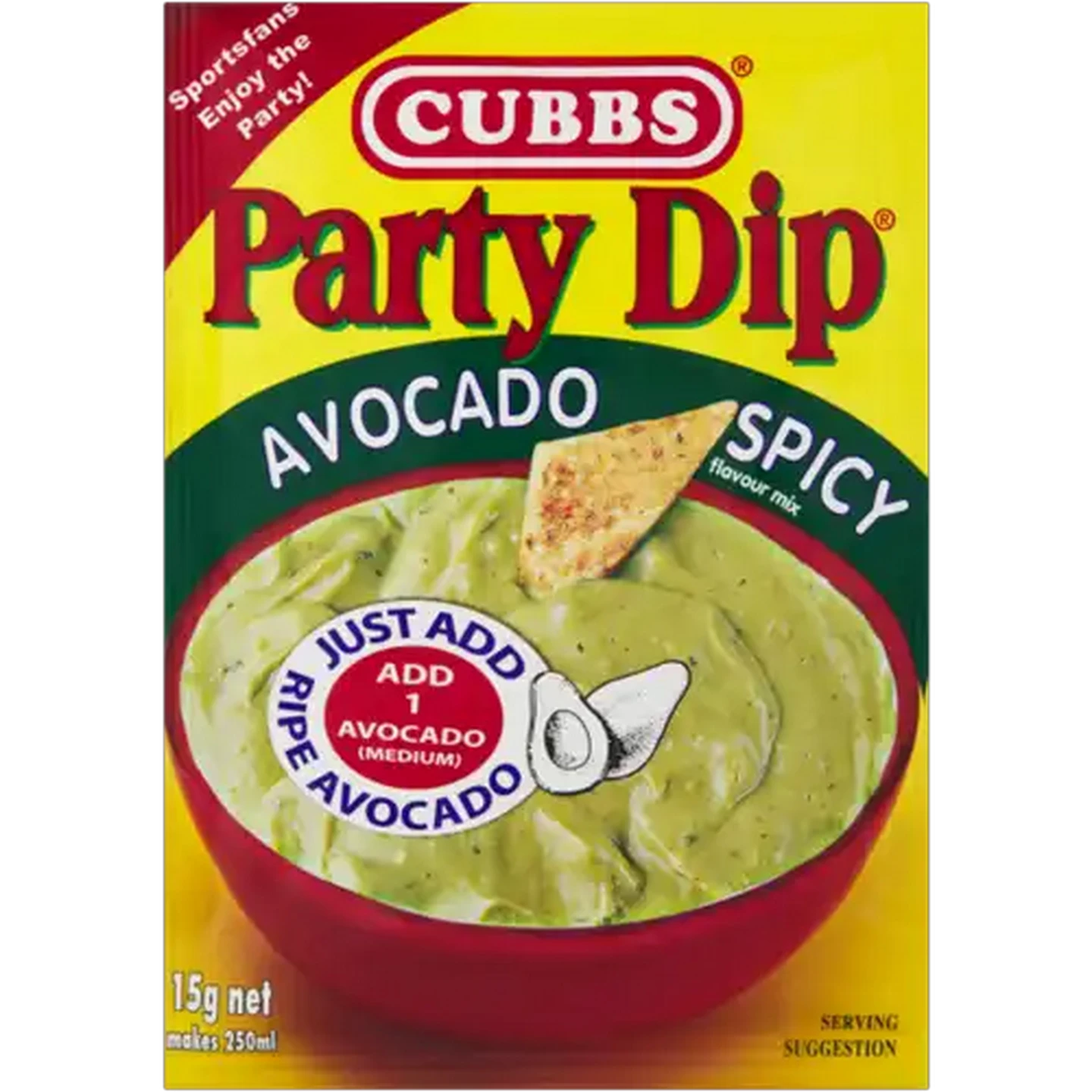 Image of Cubbs Party Dip Spicy Avocado Flavour Mix 15g