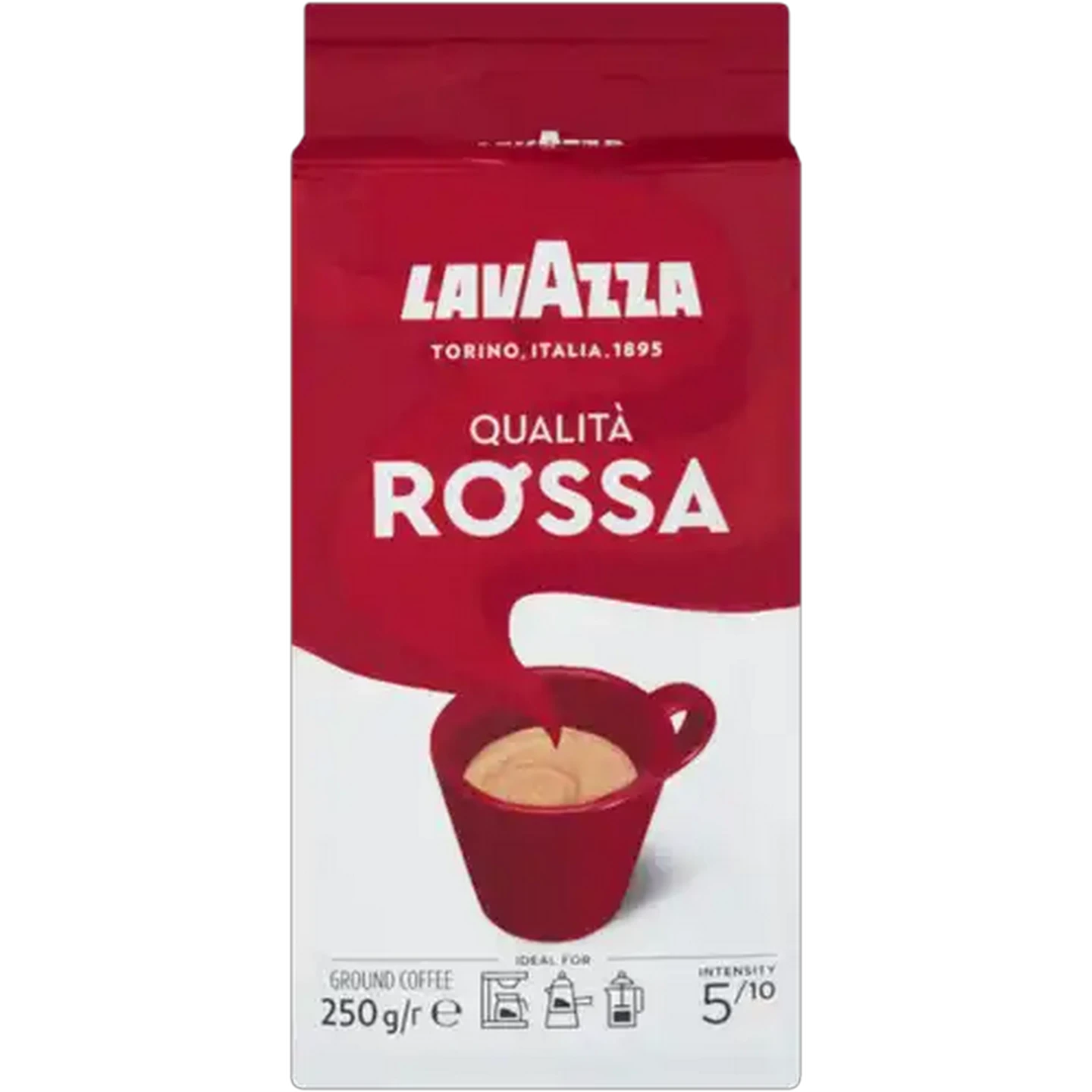 Image of Lavazza Qualita Rossa Pure Ground Coffee 250g