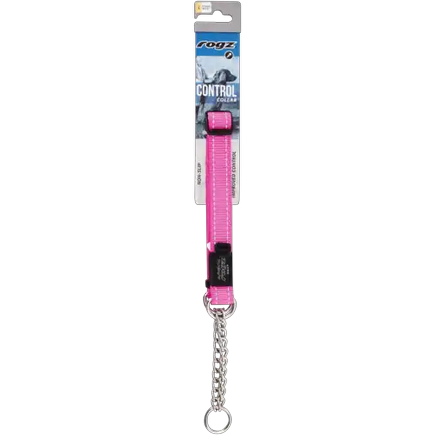 50s〜60s ピンク　レーヨンシャ　ブラックチェーンステッチ Checkers Sixty60 | Rogz Large Pink Control Dog Collar
