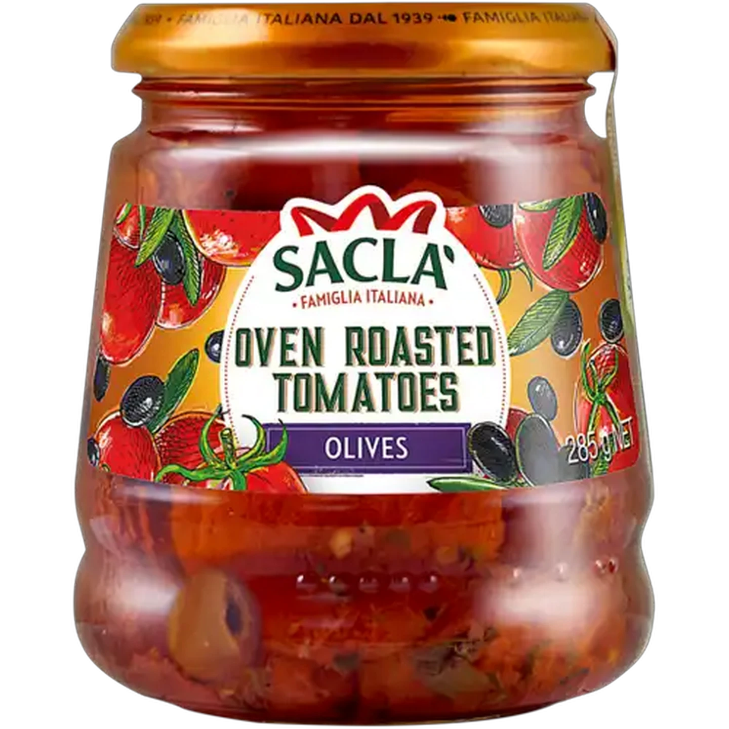 Image of Saclà Oven Roasted Tomato With Olives Jar 285g