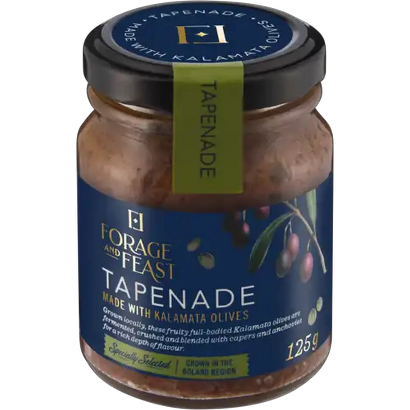Image of Forage And Feast Kalamata Olive Tapenade 125g