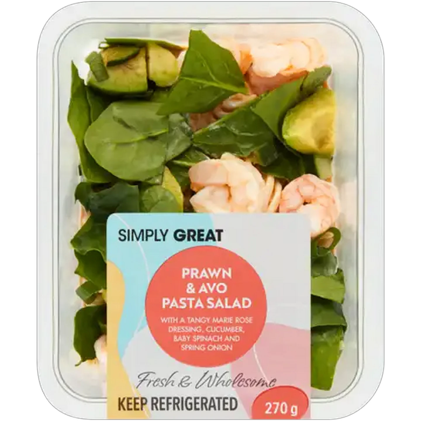 Image of Simply Great Prawn & Avo Pasta Salad 270g