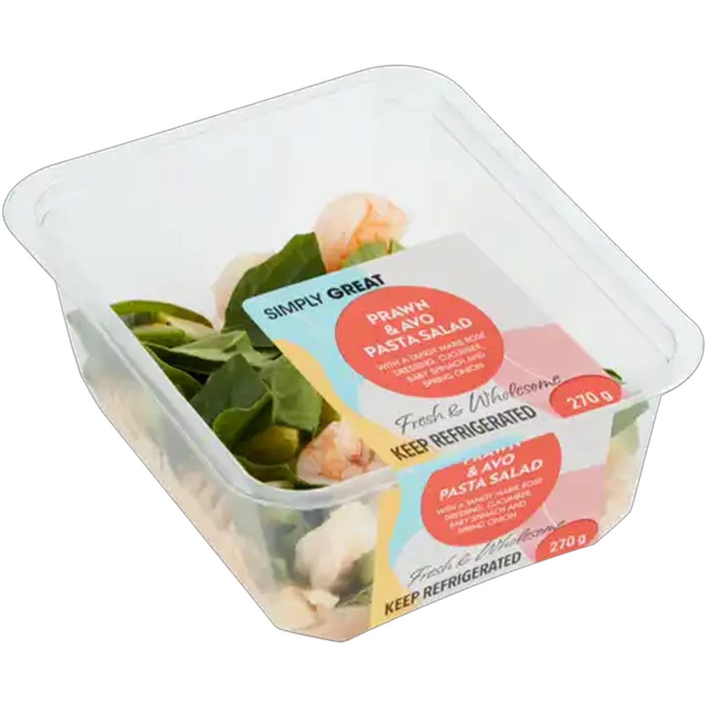 Image of Simply Great Prawn & Avo Pasta Salad 270g