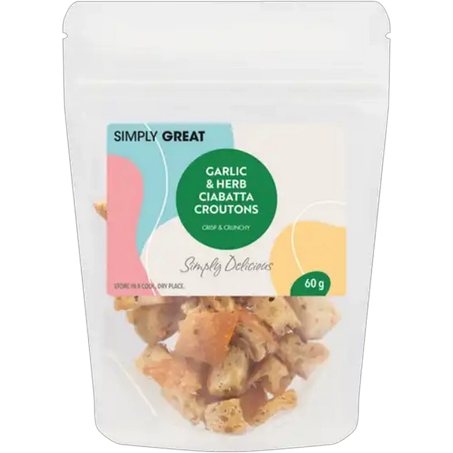 Image of Simply Great Garlic & Herb Ciabatta Croutons 60g