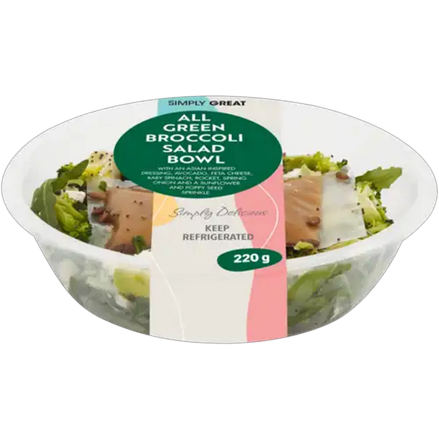 Image of Simply Great All Green Broccoli Salad Bowl 220g