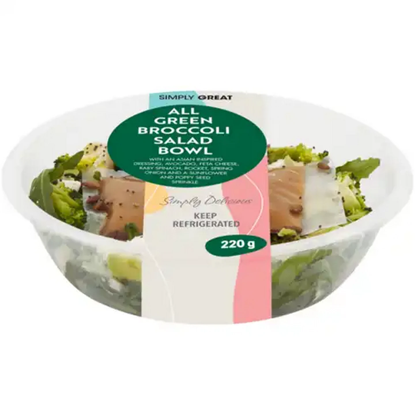 Image of Simply Great All Green Broccoli Salad Bowl 220g