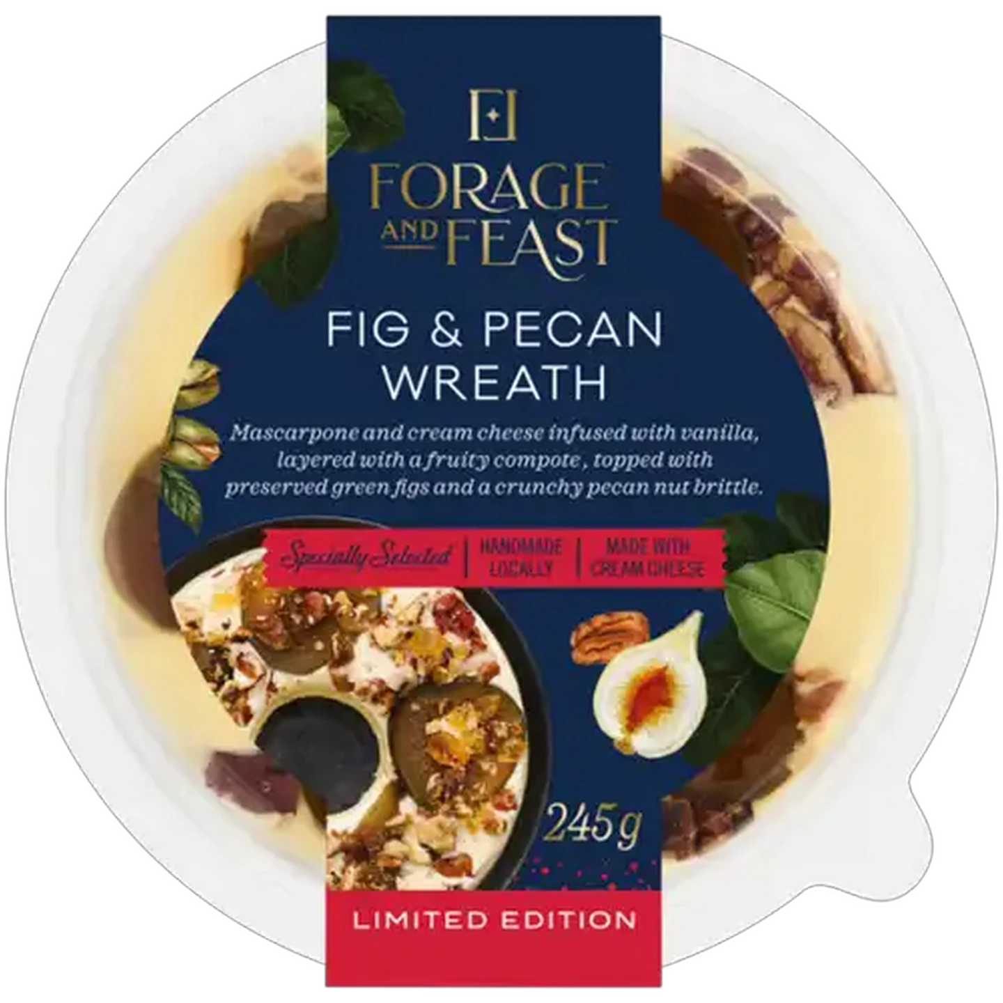 Image of Forage And Feast Limited Edition Fig & Pecan Wreath 245g