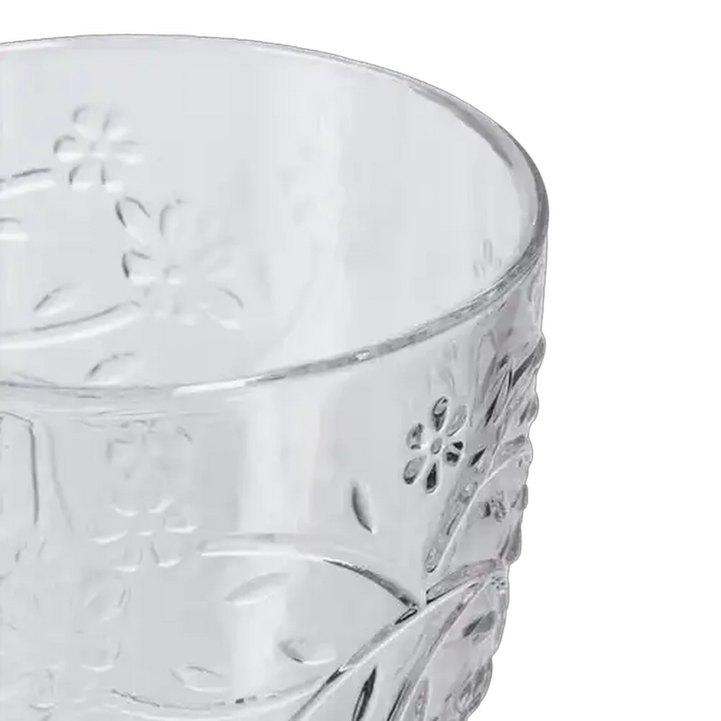 Image of Daisy Floral Textured Stemmed Glass 310ml