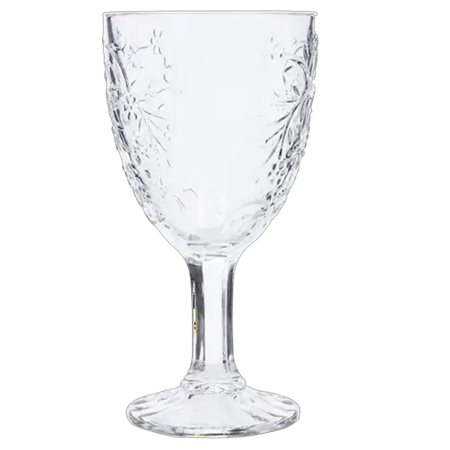 Image of Daisy Floral Textured Stemmed Glass 310ml