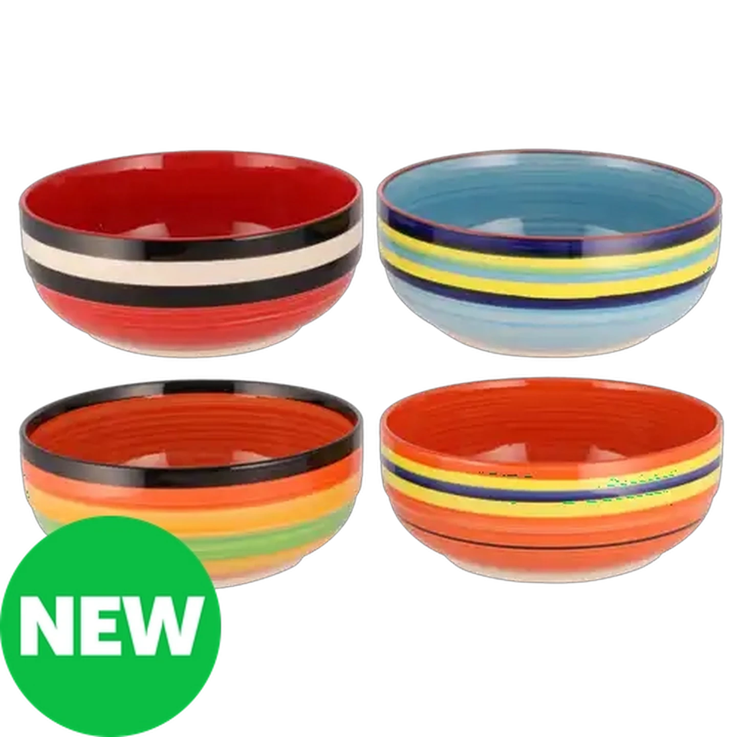 Image of Handpainted Salad Bowl 20.3cm (Design May Vary)