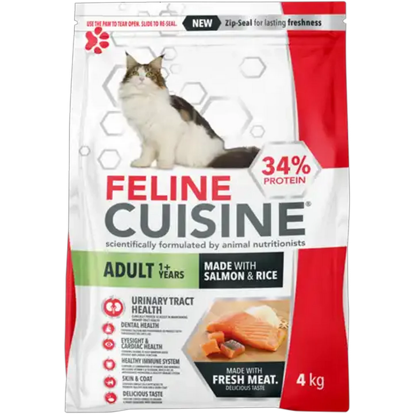 Image of Feline Cuisine Salmon & Rice Adult Dry Cat Food 4kg