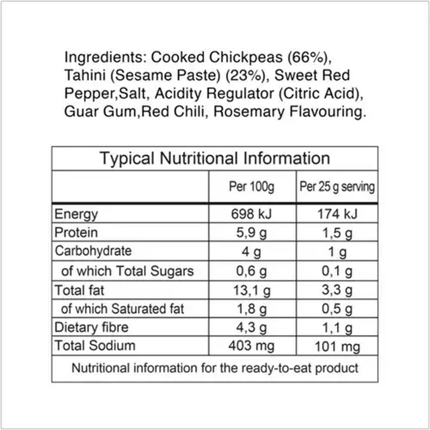 Image of Mezete Gluten Free Red Hot Chilli Hummus 200g