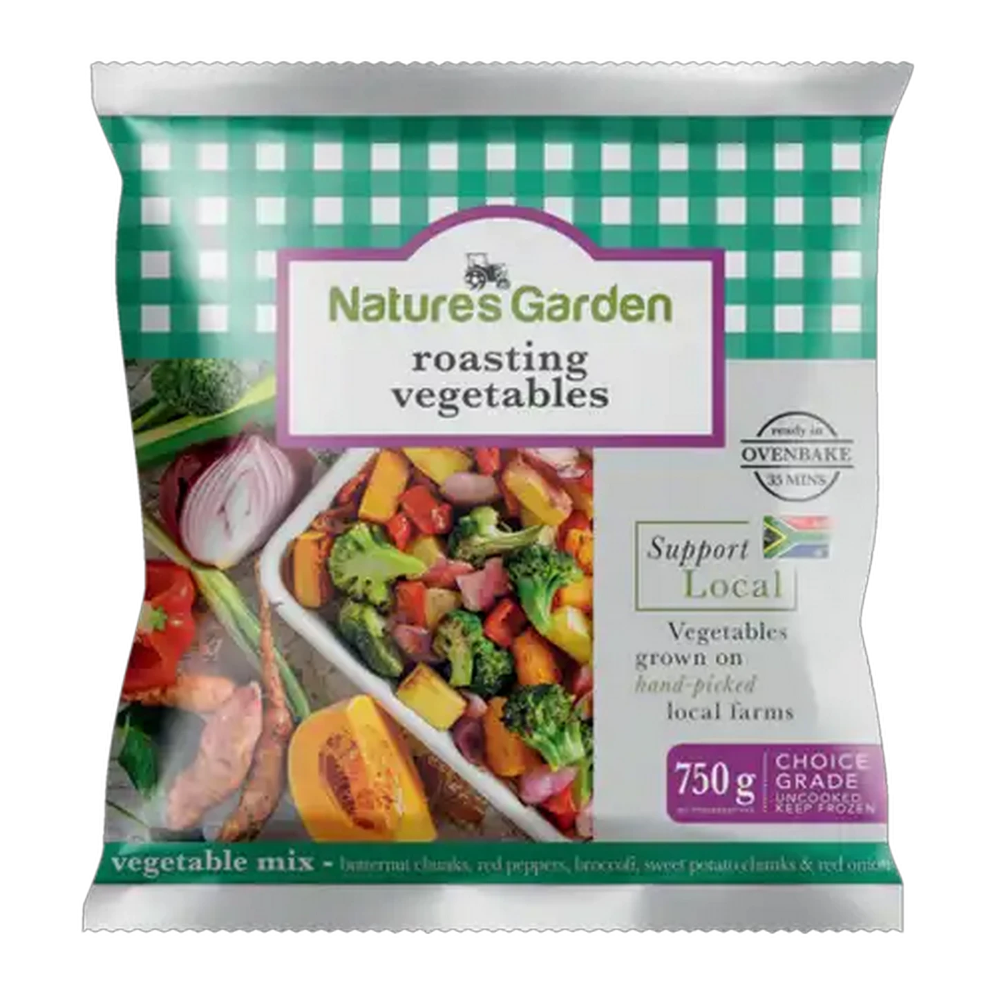 Image of Nature's Garden Frozen Roasting Vegetable Mix 750g