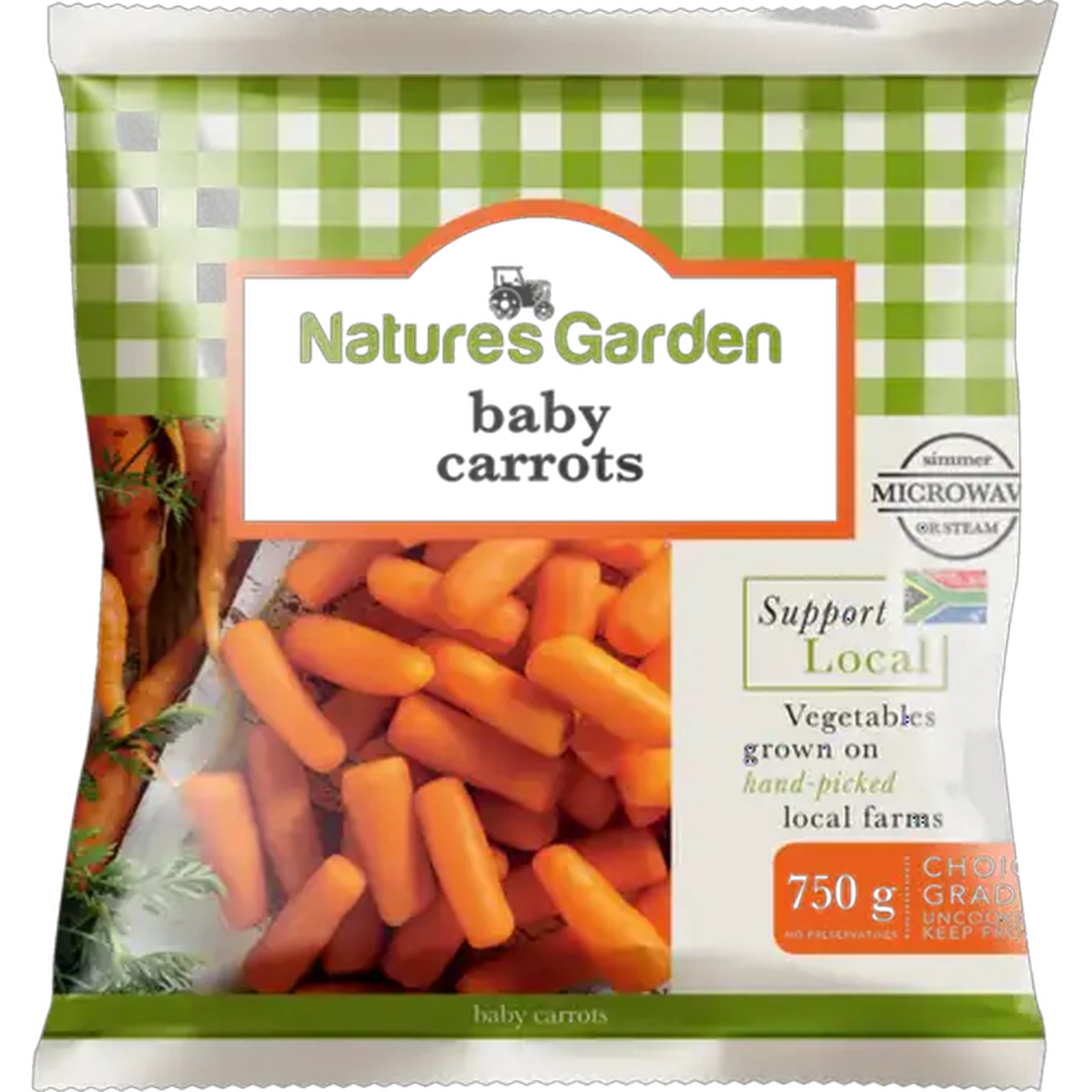 Image of Nature's Garden Frozen Baby Carrots 750g