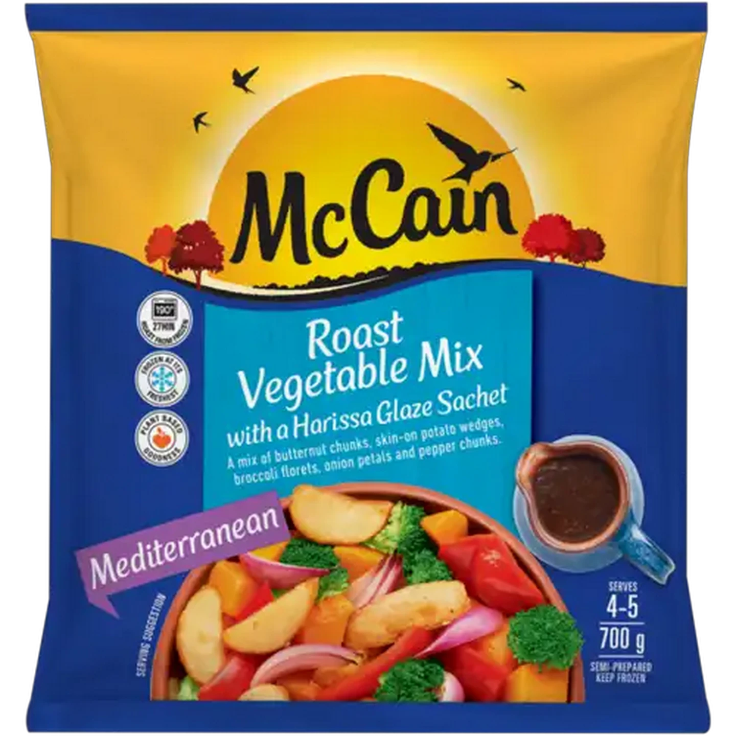 Image of McCain Frozen Mediterranean Roast Vegetable Mix Bag 700g