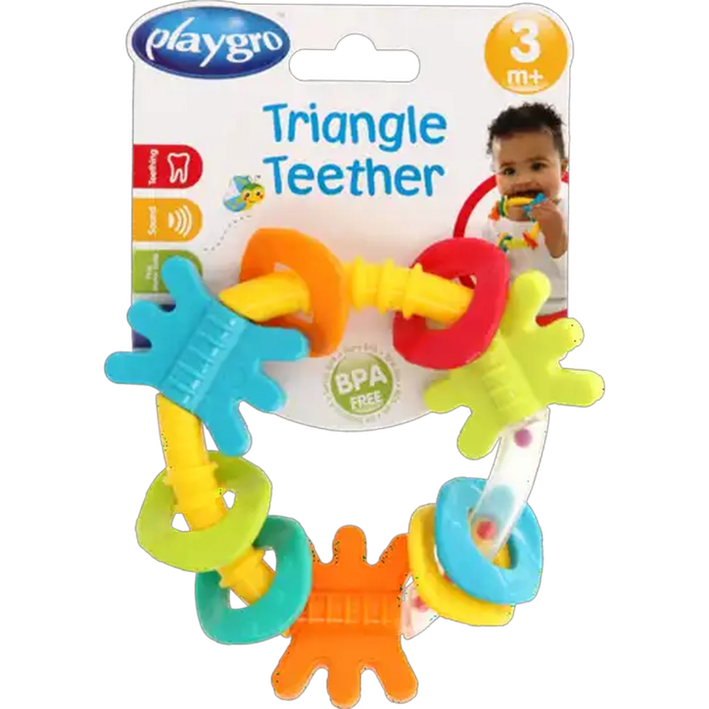 Image of Playgro Triangle Teether 3 Months +