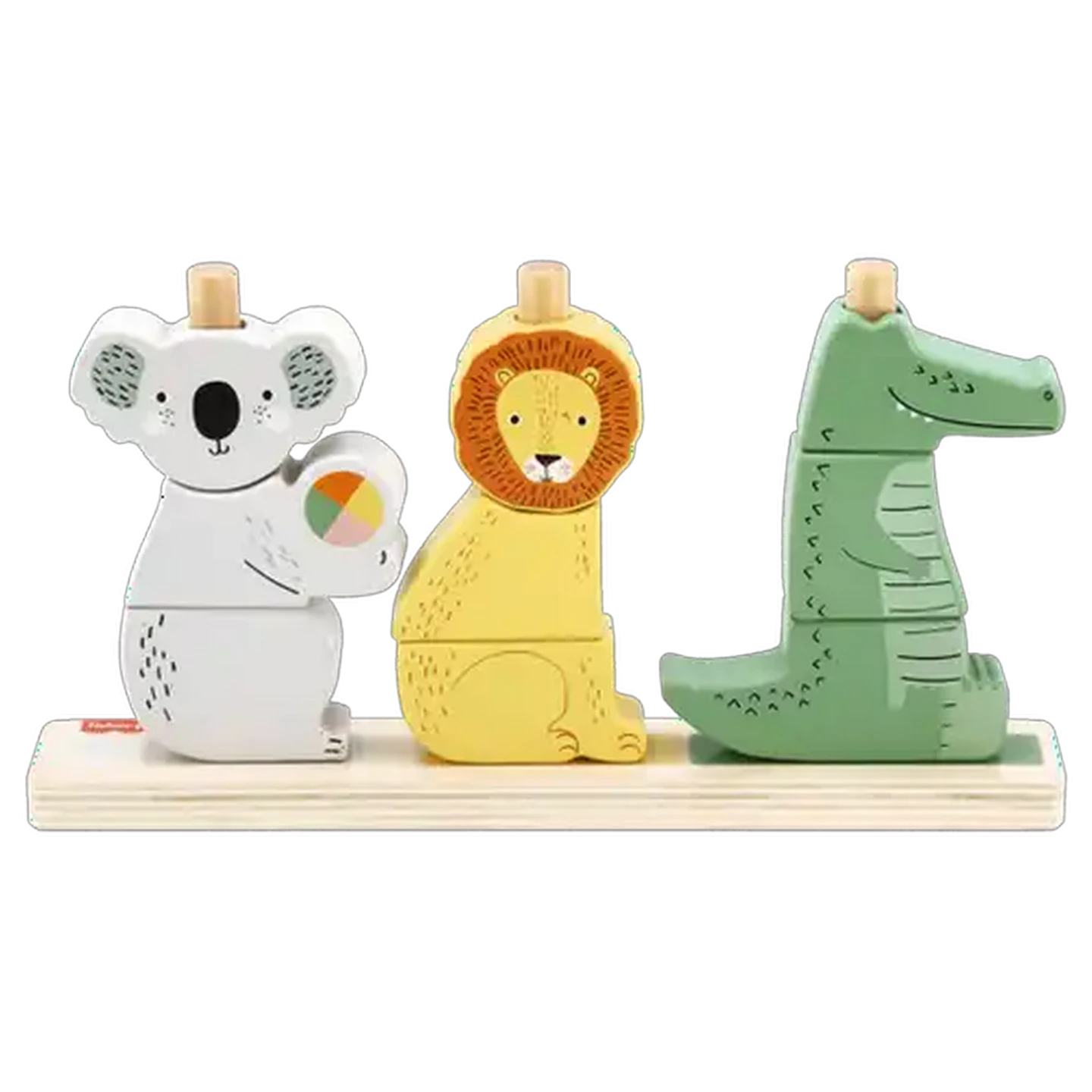 Image of Fisher-Price Wooden Stack & Sort Animals 10-Pieces