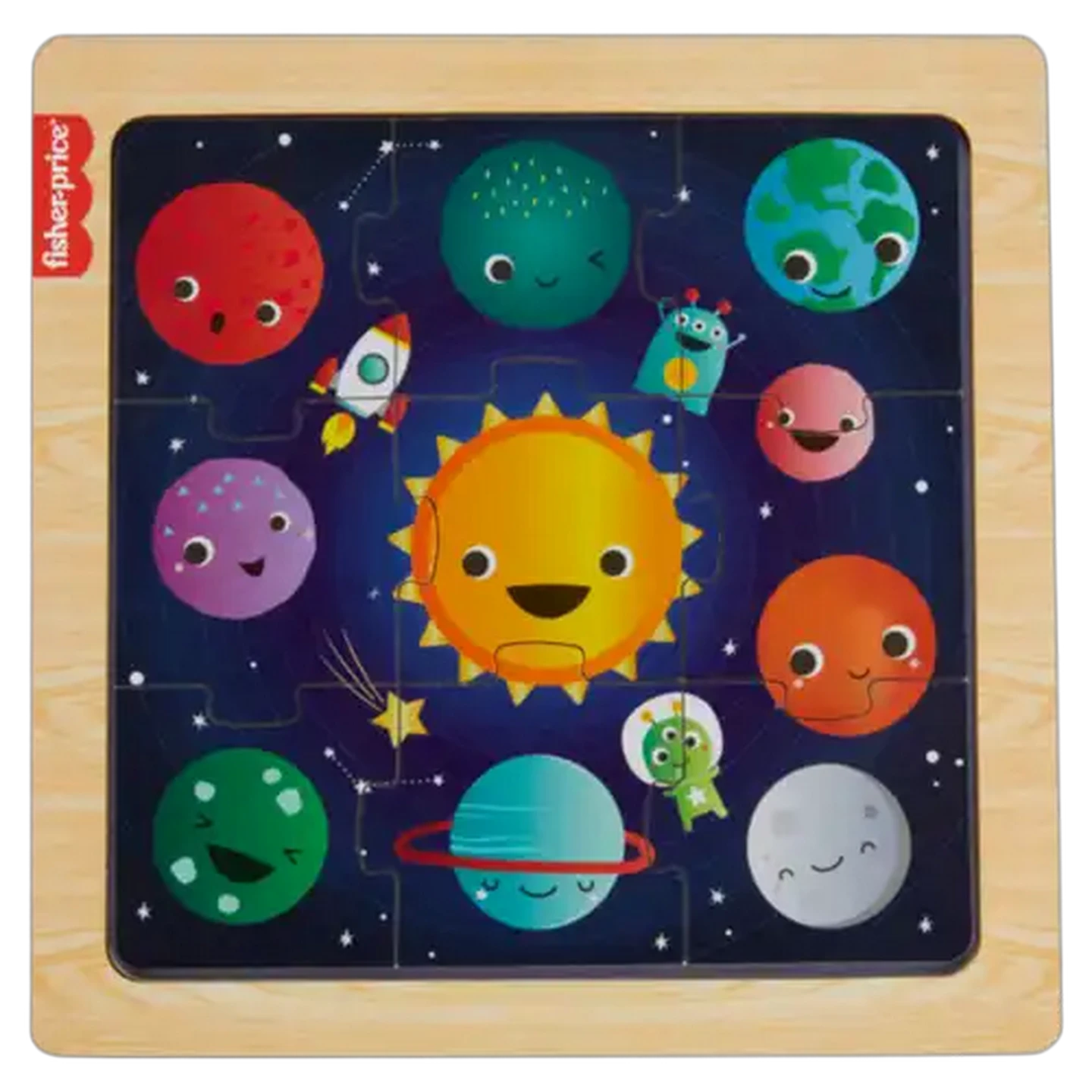Image of Fisher-Price Wooden Jigsaw Puzzle 10-Pieces (Design May Vary)
