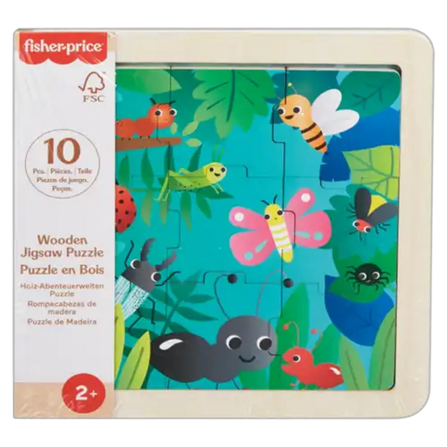 Image of Fisher-Price Wooden Jigsaw Puzzle 10-Pieces (Design May Vary)