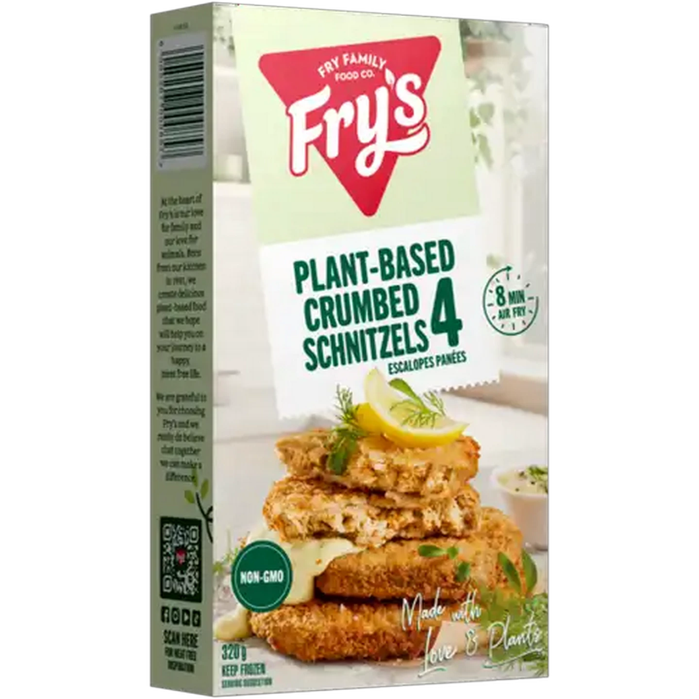 Image of Fry's Frozen Plant-Based Crumbed Schnitzels 320g