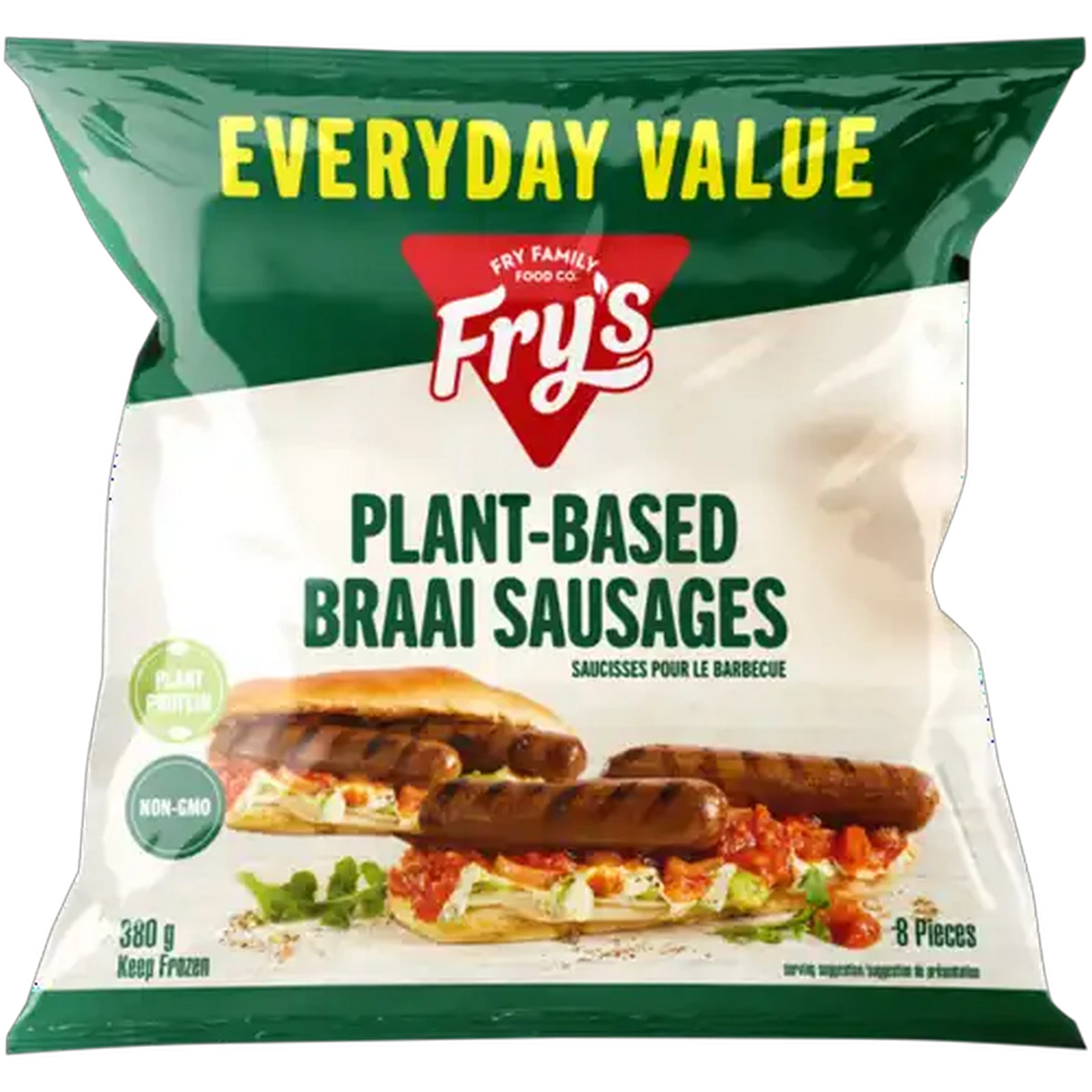 Image of Fry's Frozen Plant-Based Braai Sausages 380g