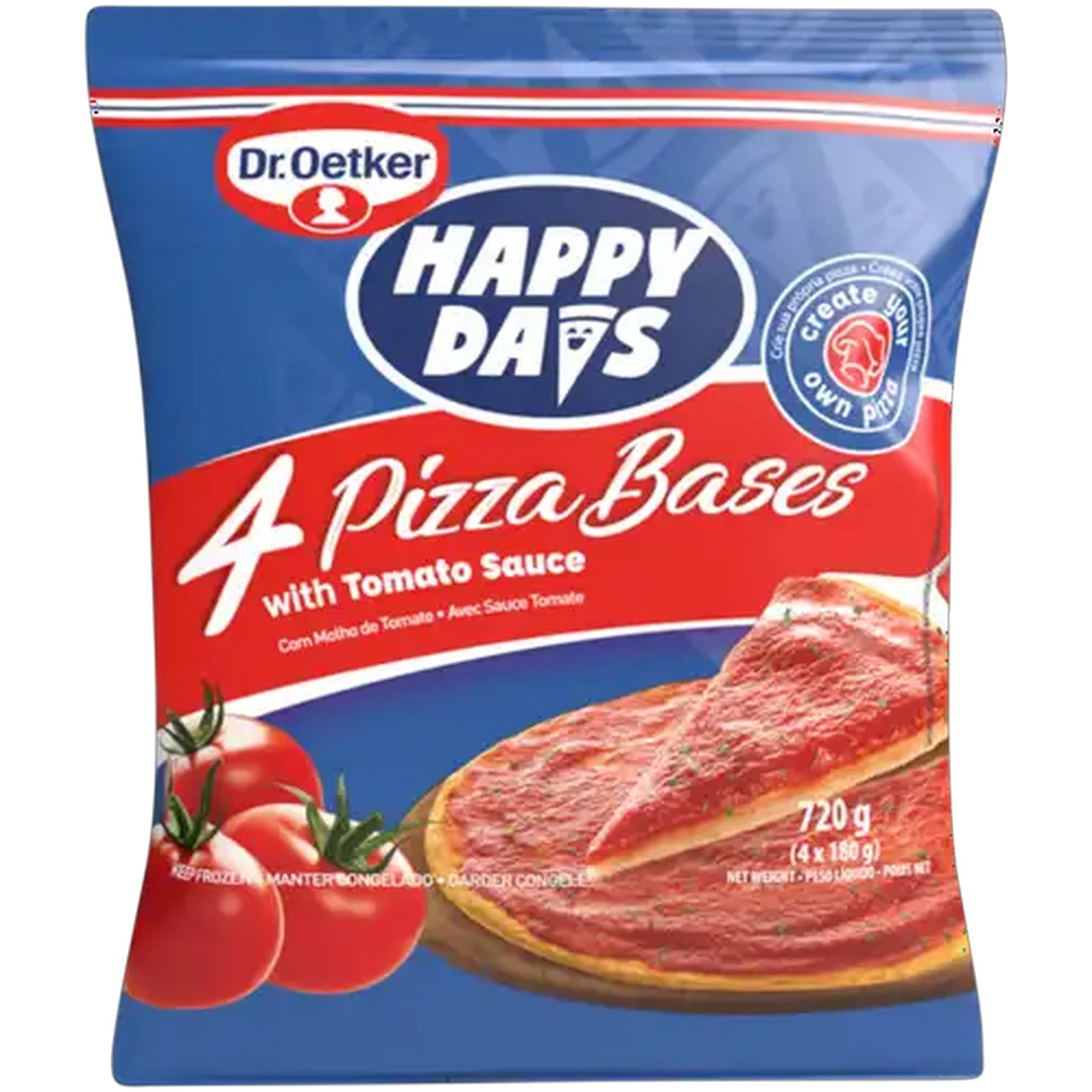 Image of Dr. Oetker Frozen Happy Days Pizza Bases 4 x 180g