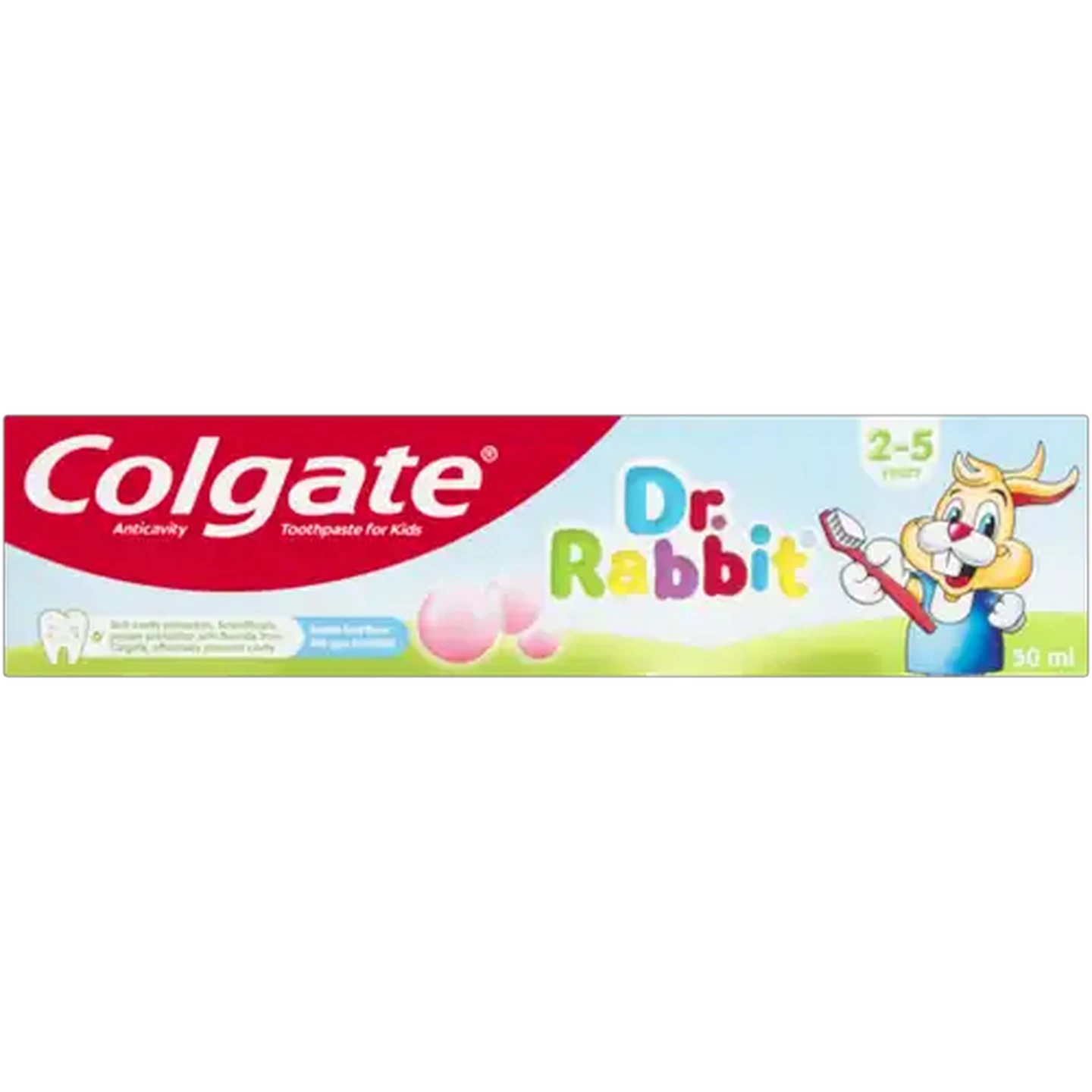 Image of Colgate Dr. Rabbit Bubble Fruit Flavour Anticavity Toothpaste for Kids 50ml