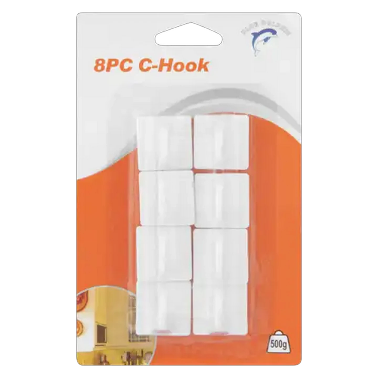 Image of Blue Dolphin Cup Hooks 8 Pieces