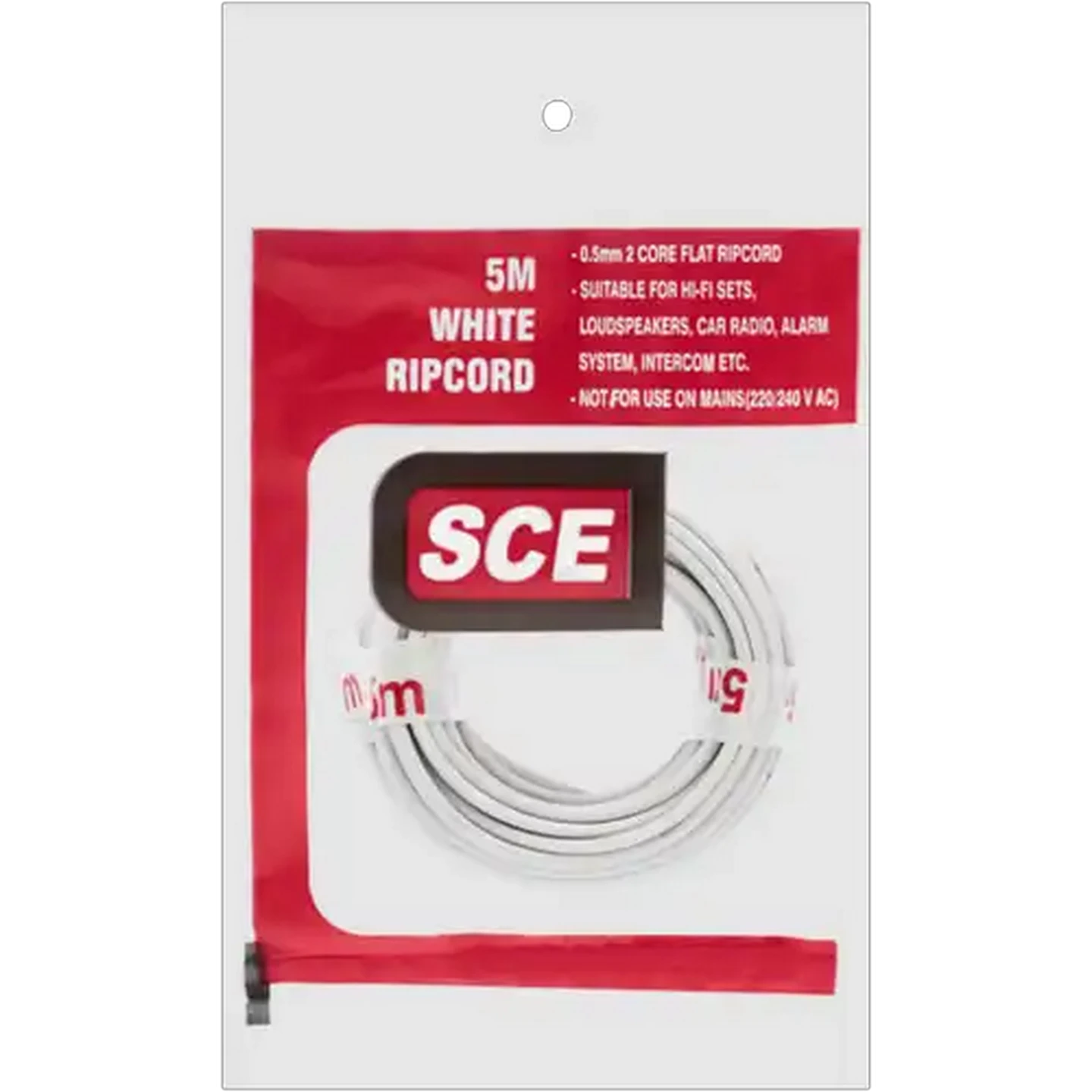 Image of SCE White Ripcord 5m