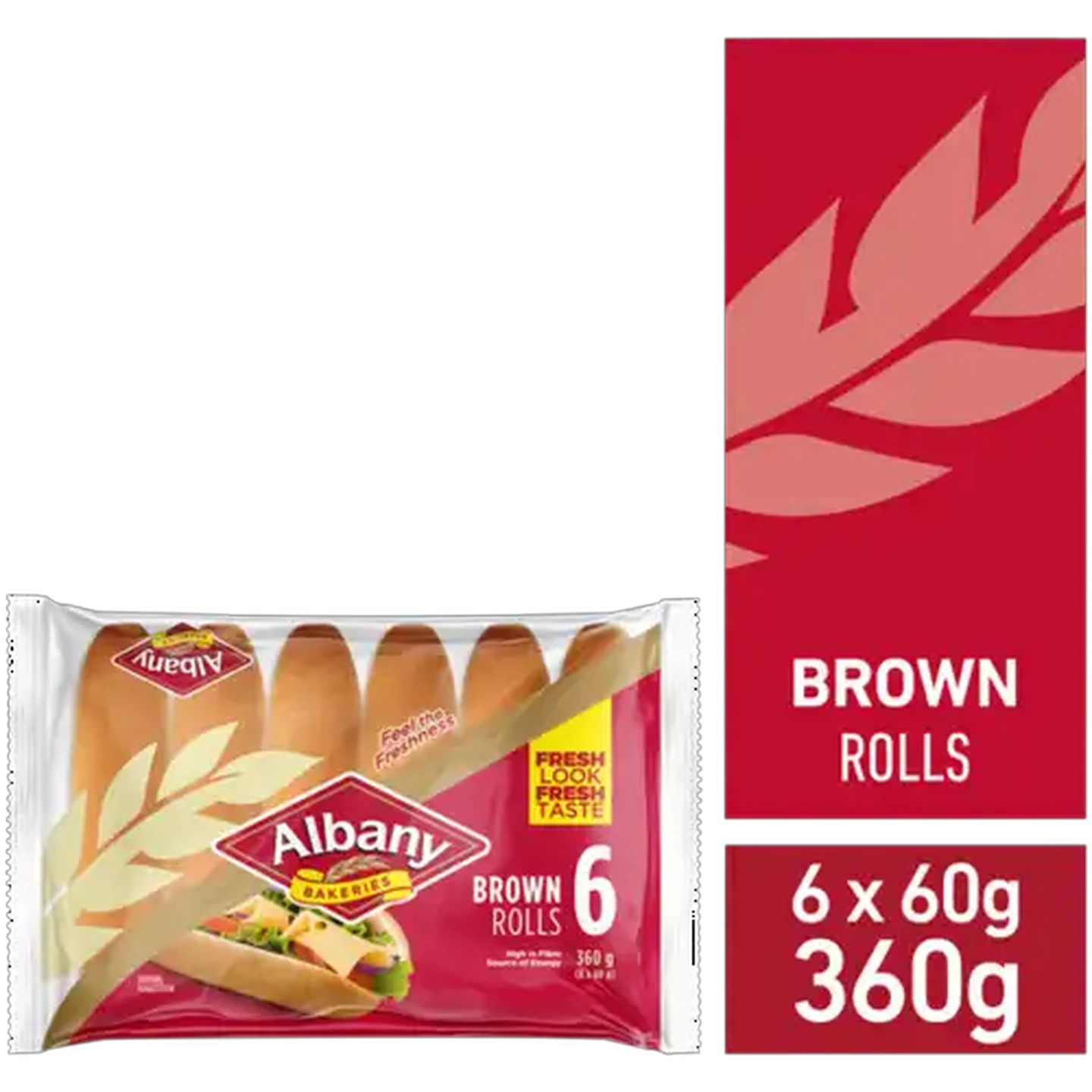 Image of Albany Superior Brown Rolls 6-Pack