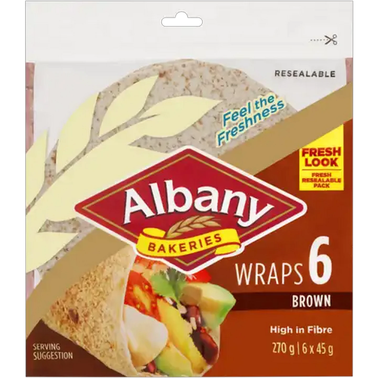Image of Albany Brown Wraps 6-Pack