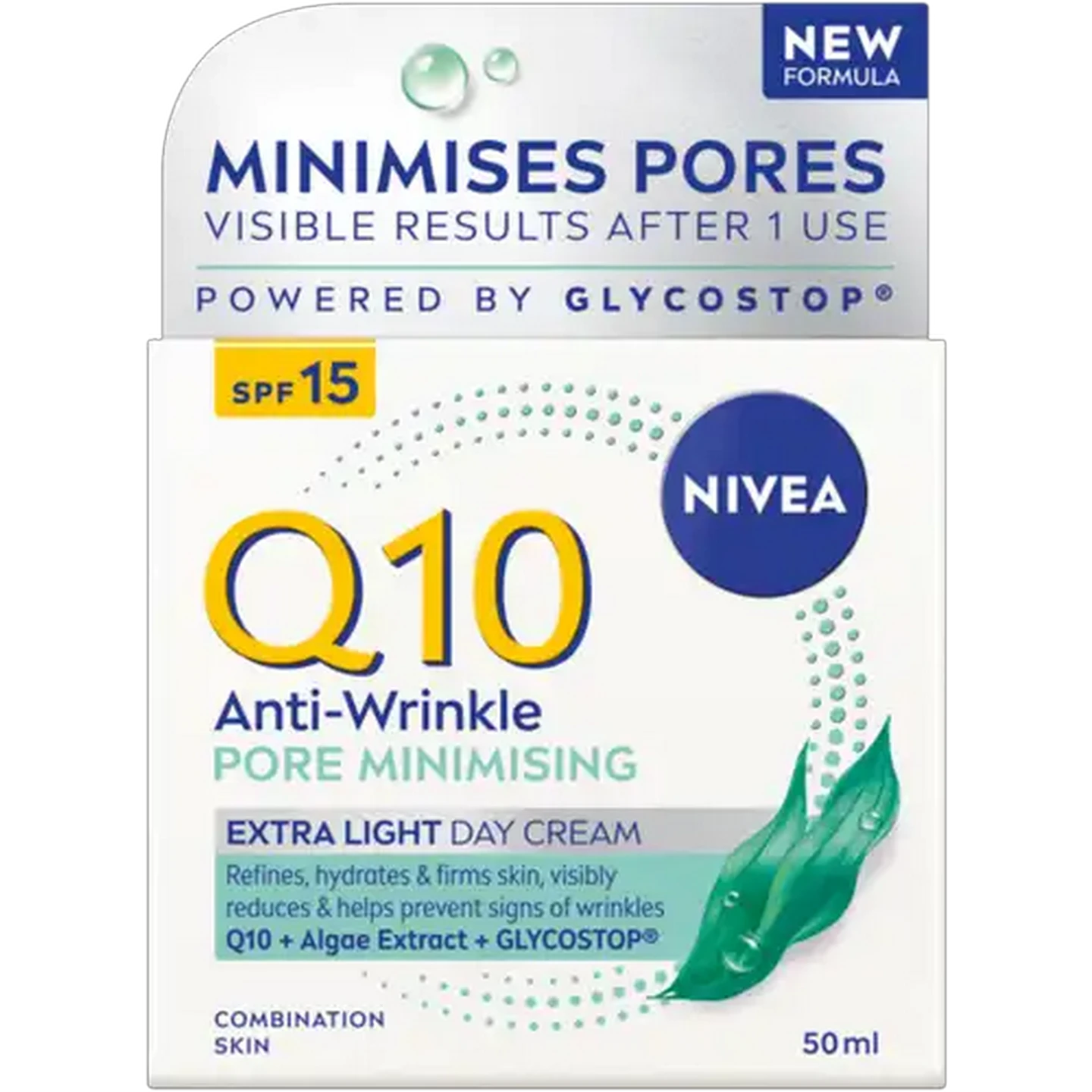 Image of NIVEA Q10 SPF 15 Anti-Wrinkle Pore Minimising Day Cream 50ml