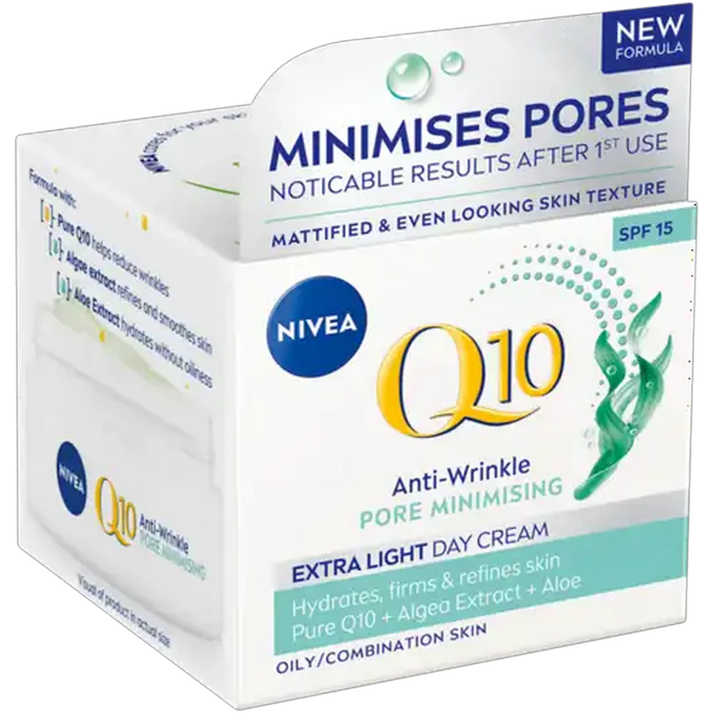 Image of NIVEA Q10 SPF 15 Anti-Wrinkle Pore Minimising Day Cream 50ml