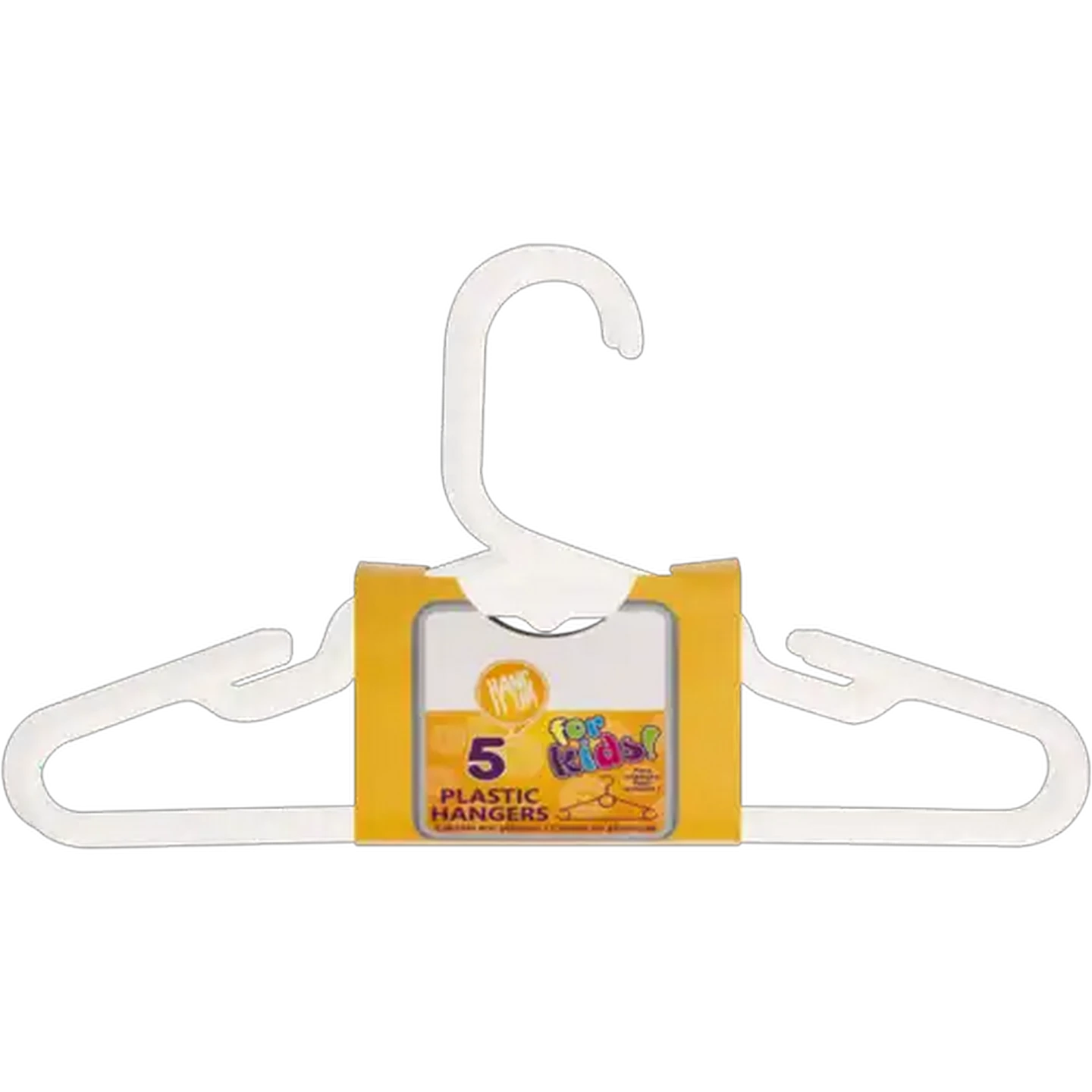 Image of Hang It Up! White Kids Hangers 5-Pack