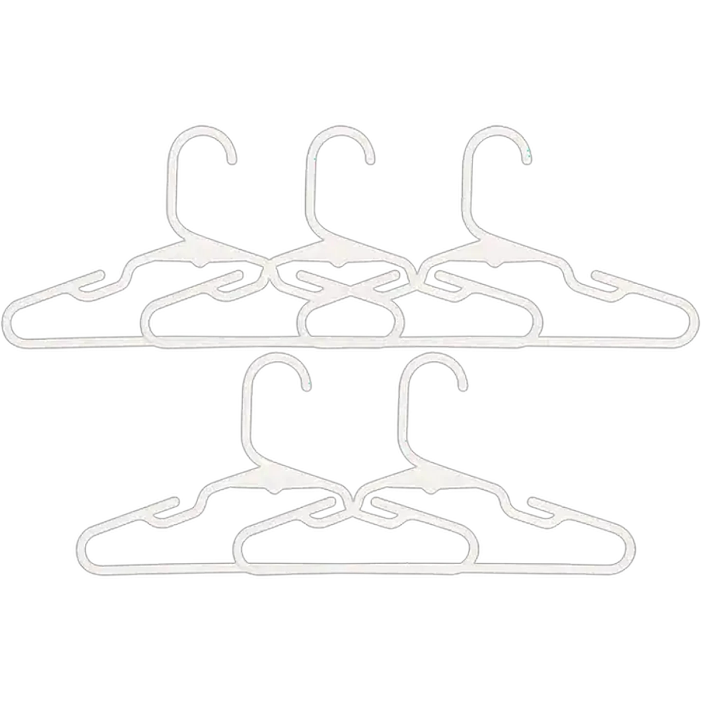 Image of Hang It Up! White Kids Hangers 5-Pack