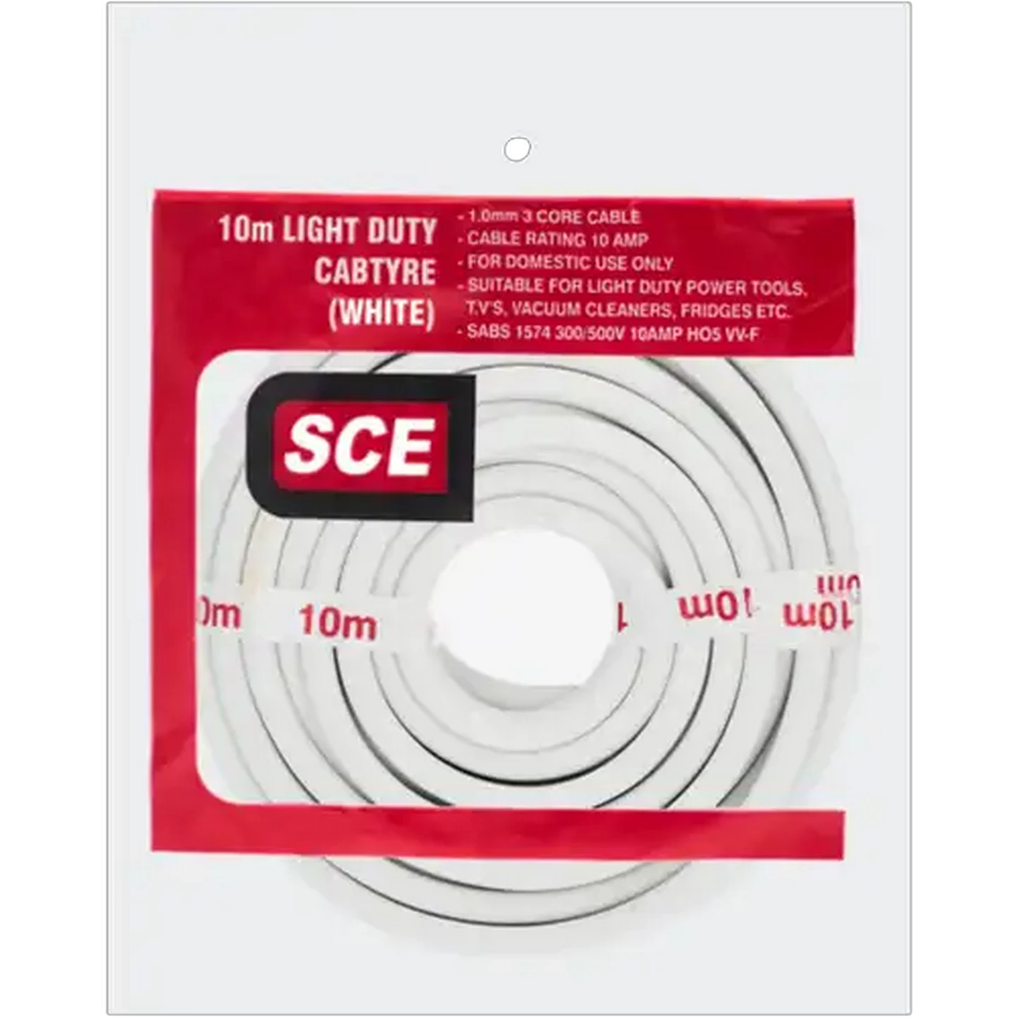 Image of SCE White Cabtyre 10m
