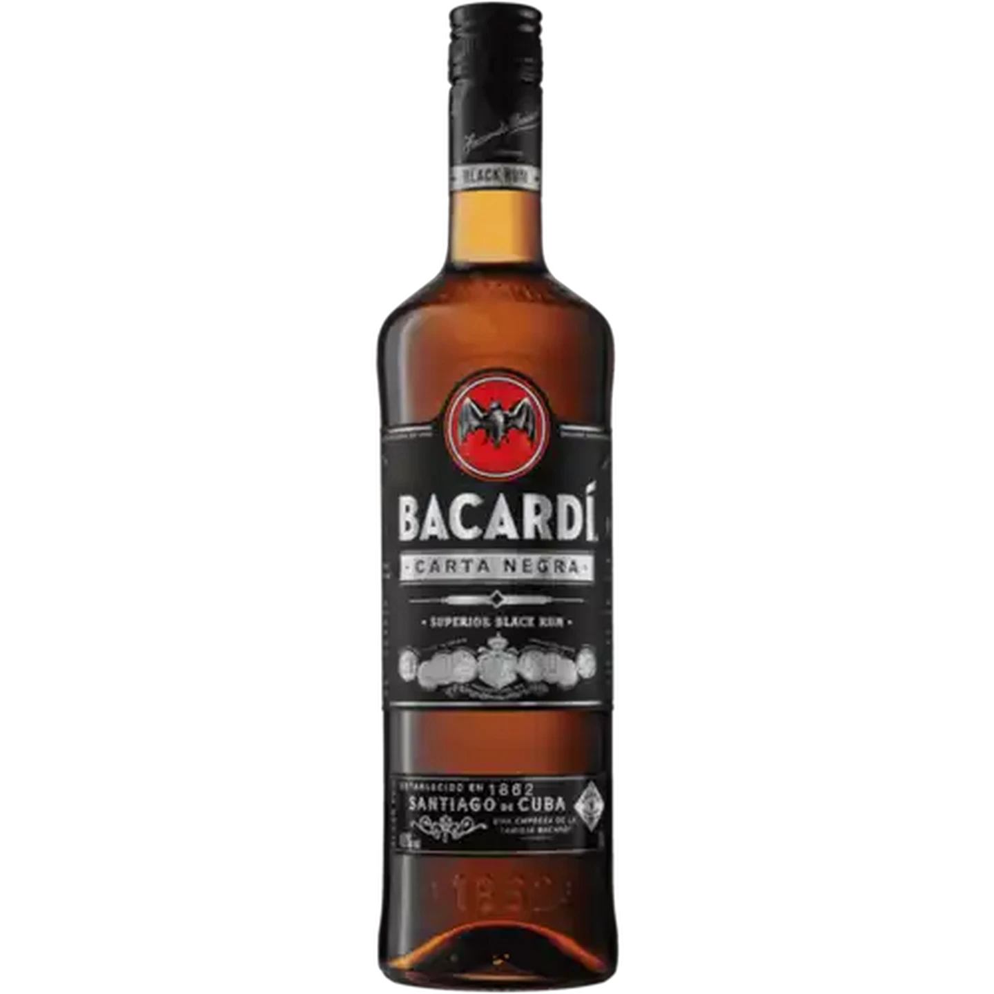Image of BACARDÍ Carta Negra Black Rum Bottle 750ml
