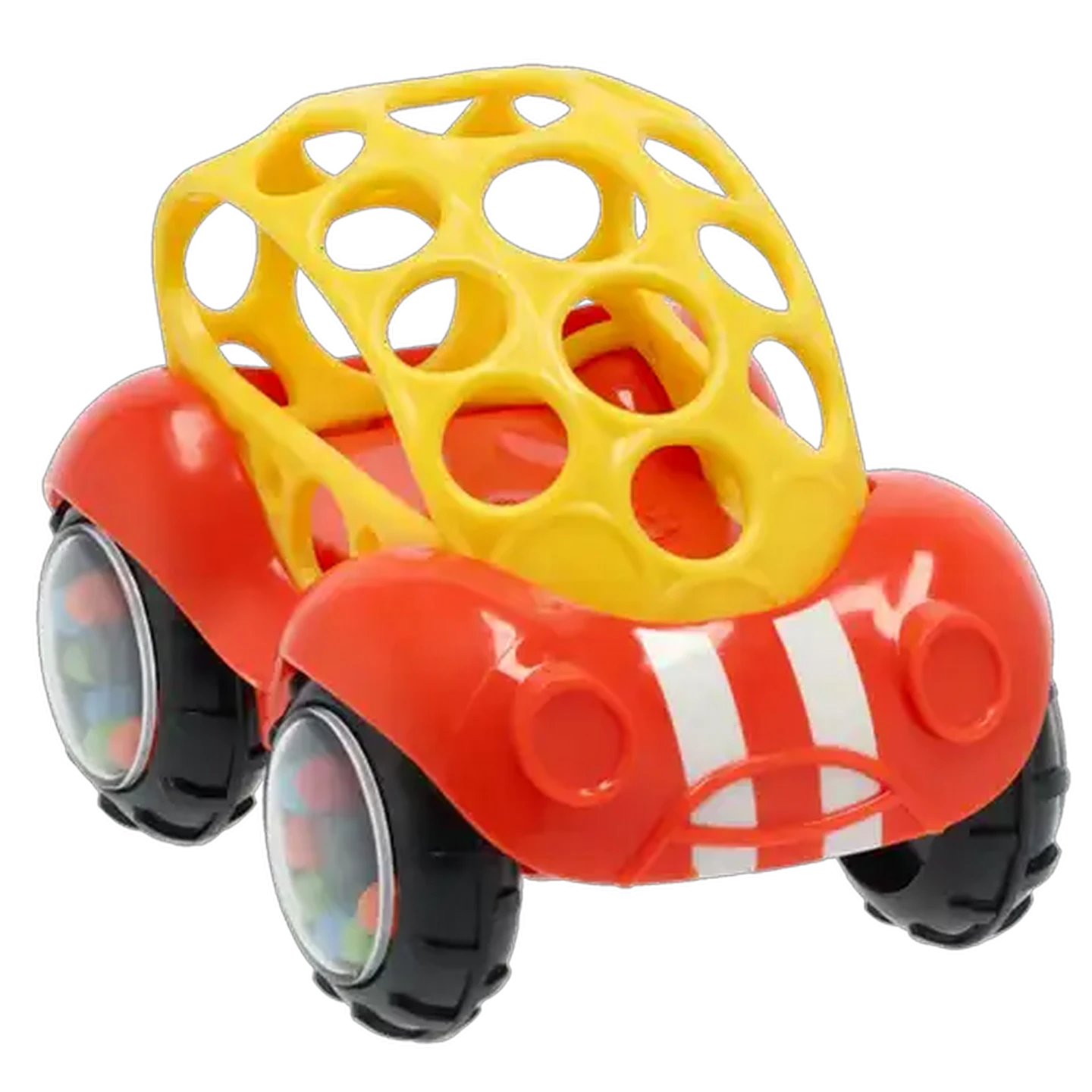 Image of Bright Starts Red & Yellow Oball Rattle Buggie 3 Months+