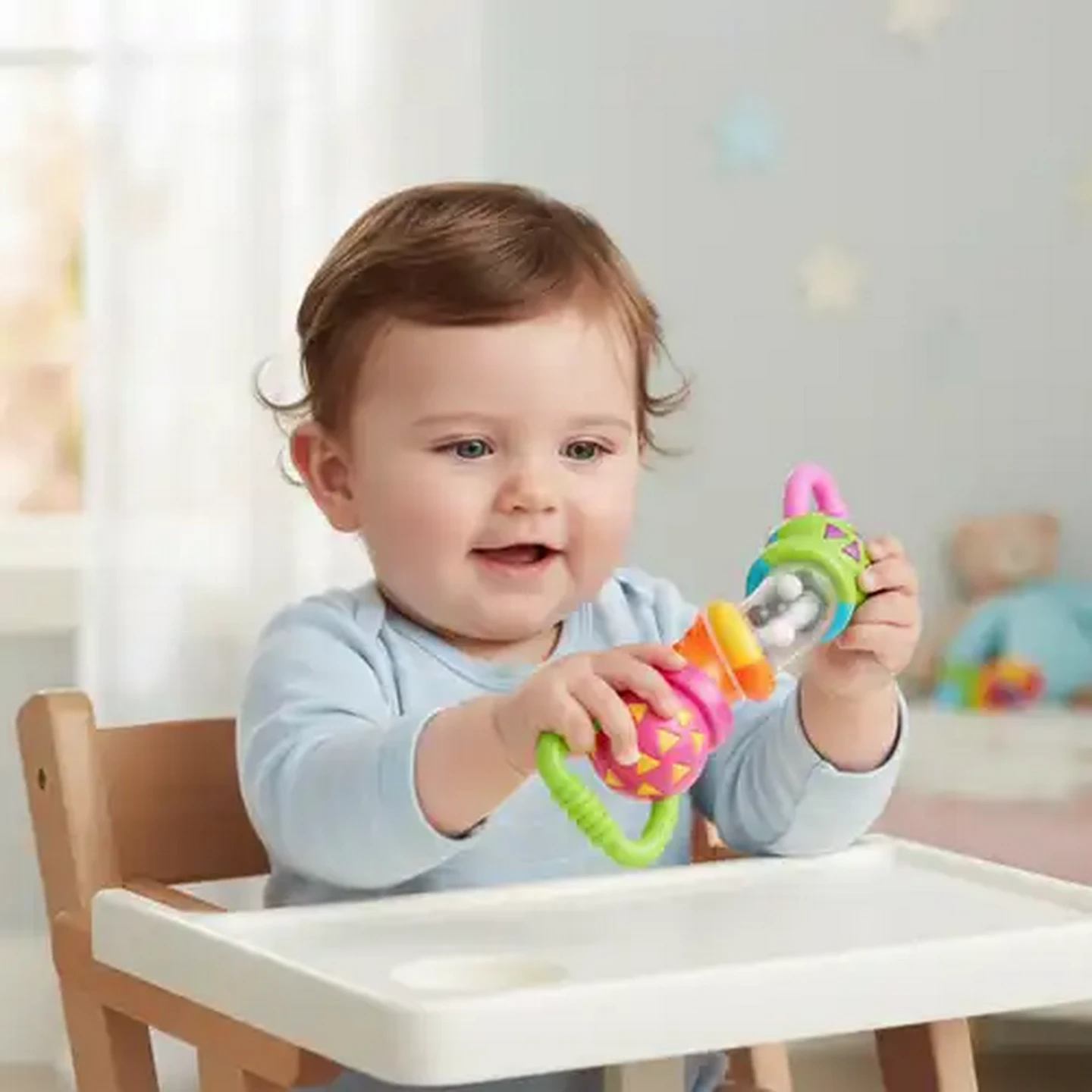 Image of Jolly Tots Rainbow Zig Zag Rattle