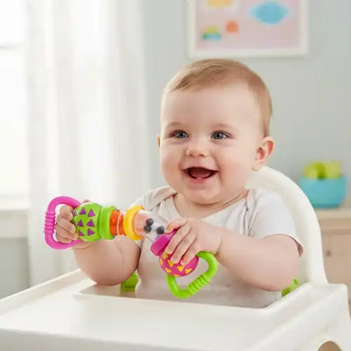 Image of Jolly Tots Rainbow Zig Zag Rattle