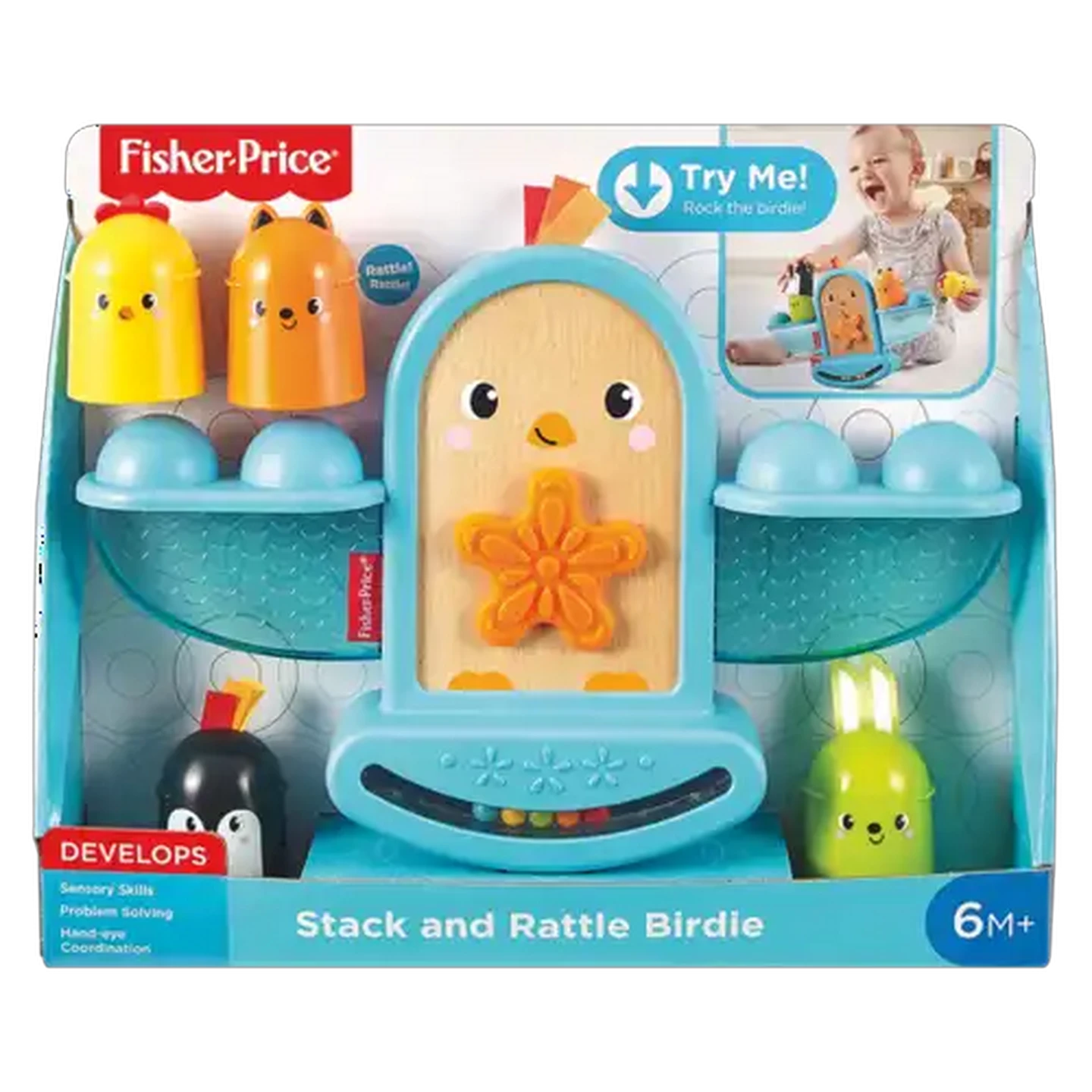 Image of Fisher-Price Stack & Rattle Birdie