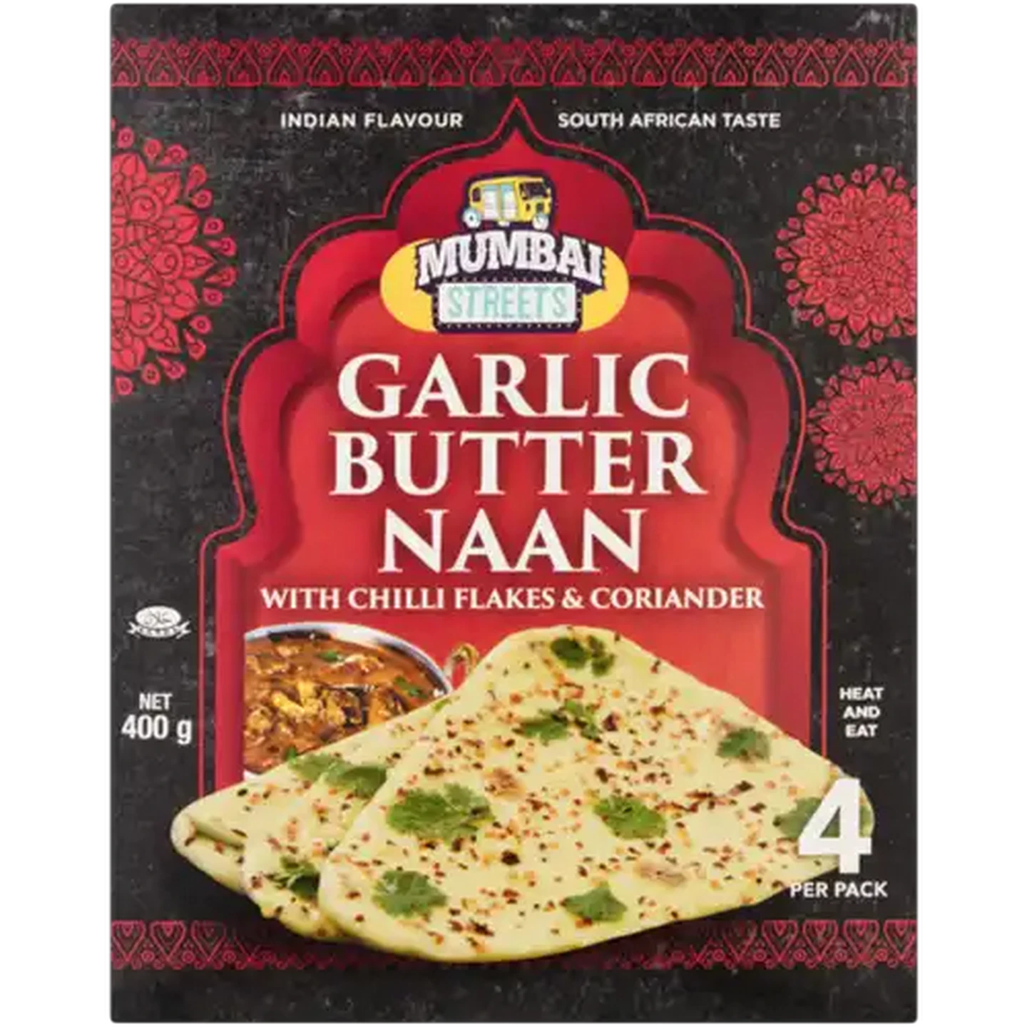 Image of Mumbai Streets Frozen Chilli Garlic Butter Naan 4 Pack